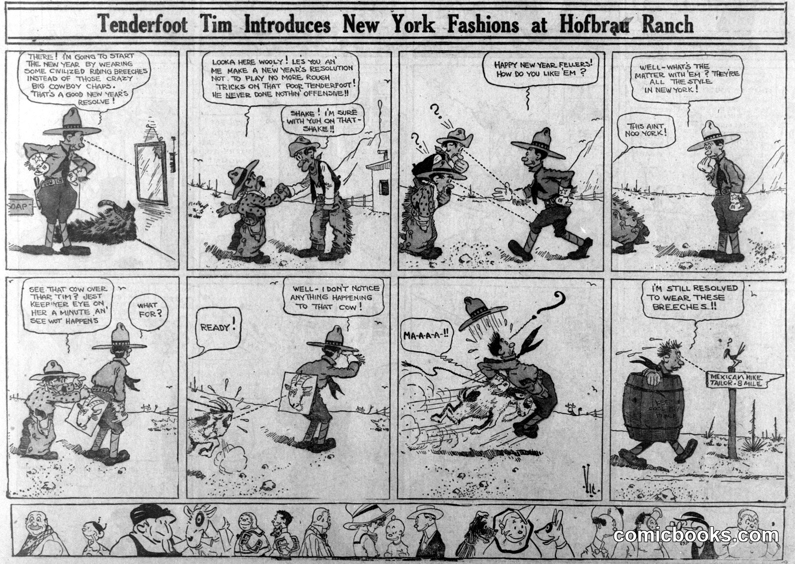 Tenderfoot Tim Introduces New York Fashions at Hofbrad Ranch