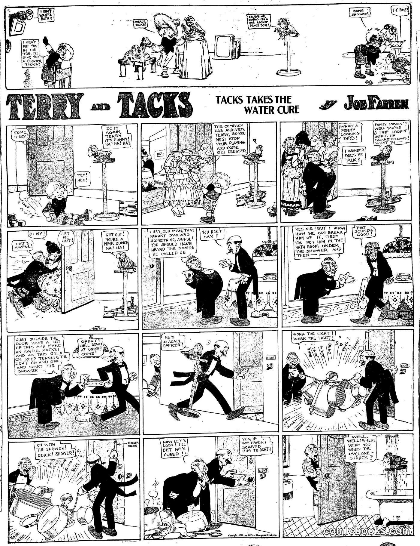 Terry and Tacks: Tacks Takes the Water Cure