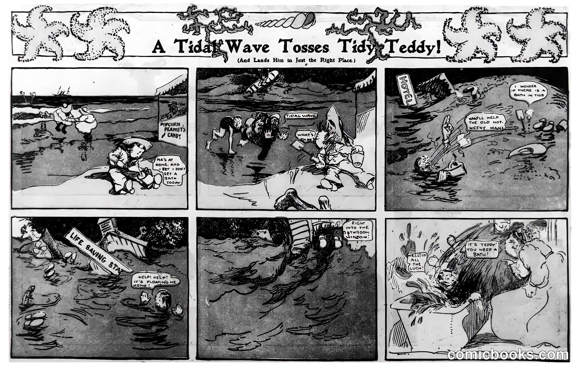 A Tidy Wave Tosses Tidy Teddy