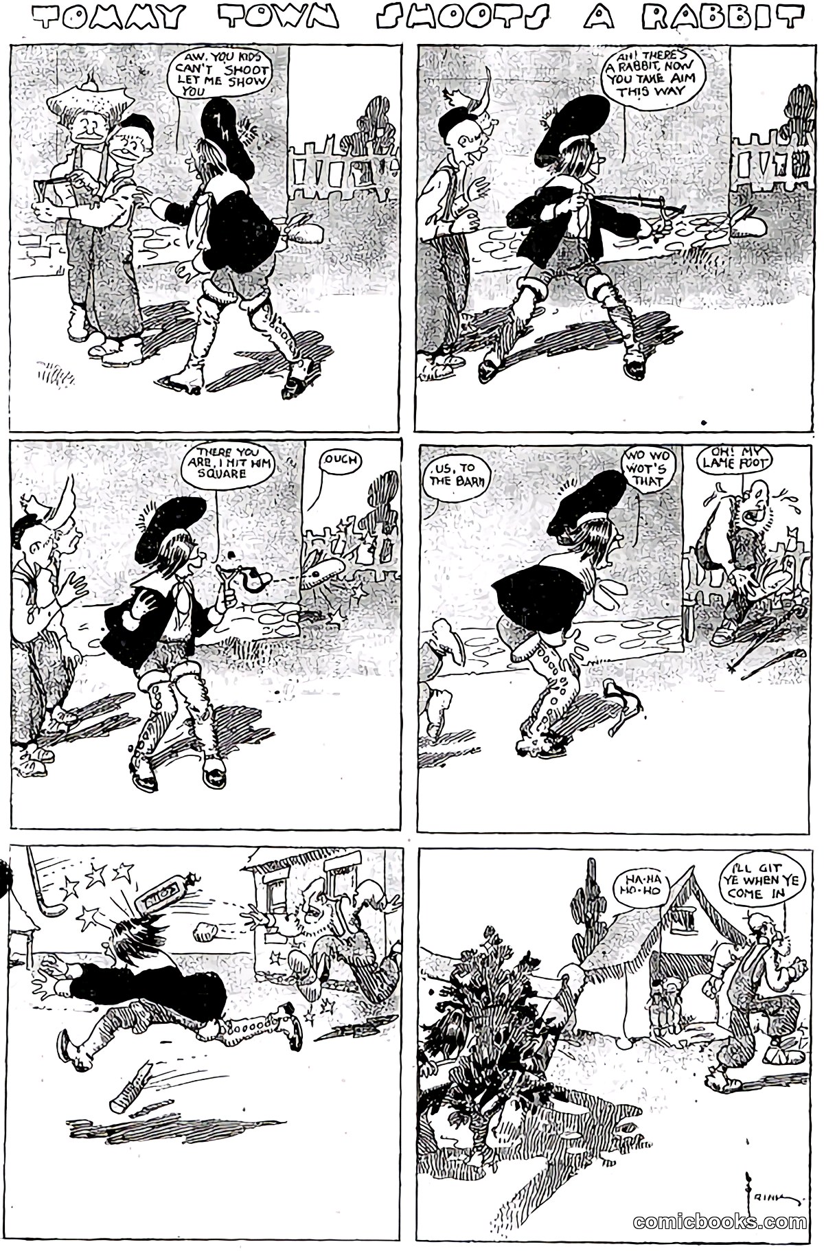 Tommy Town Shoots a Rabbit