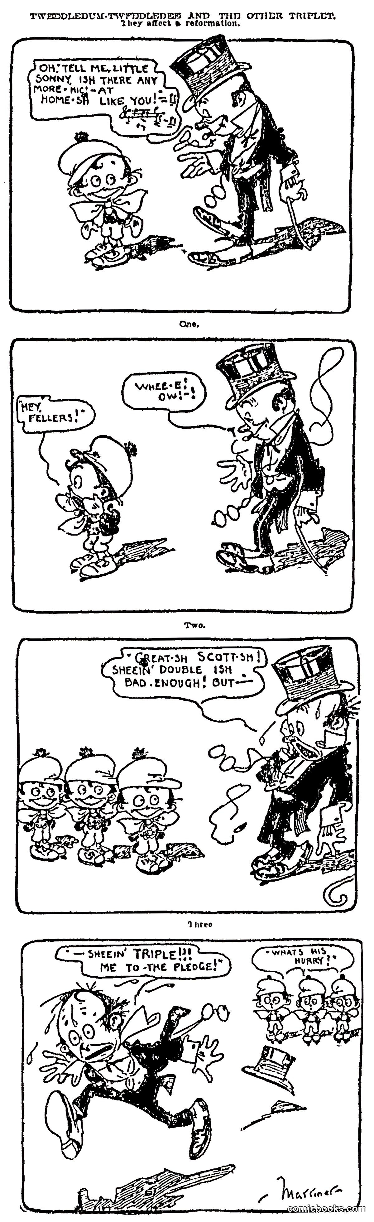 Tweedledum and Tweedledee Comic Strip