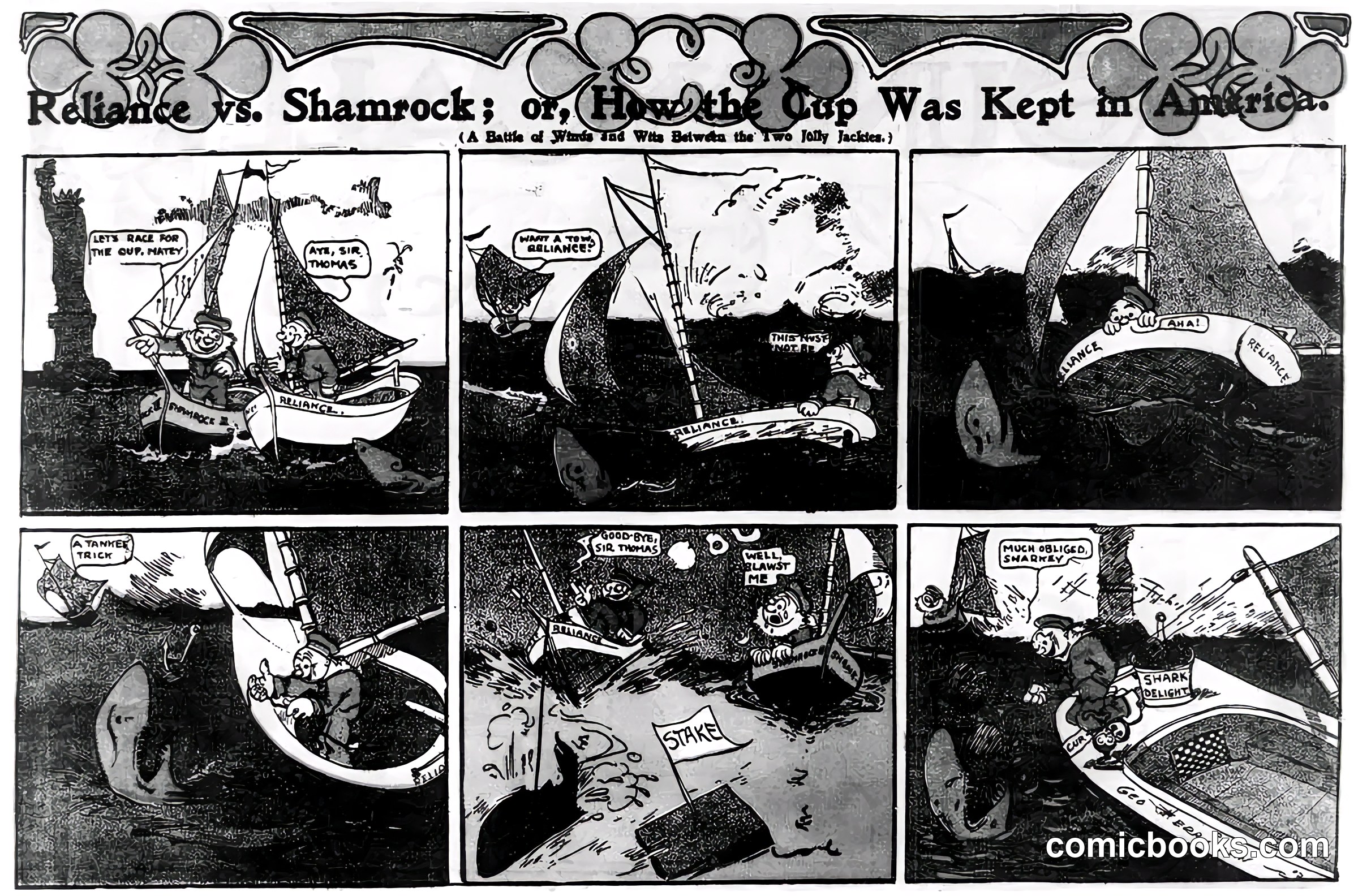Reliance vs. Shamrock's Joyful Cup—Was Kept in America