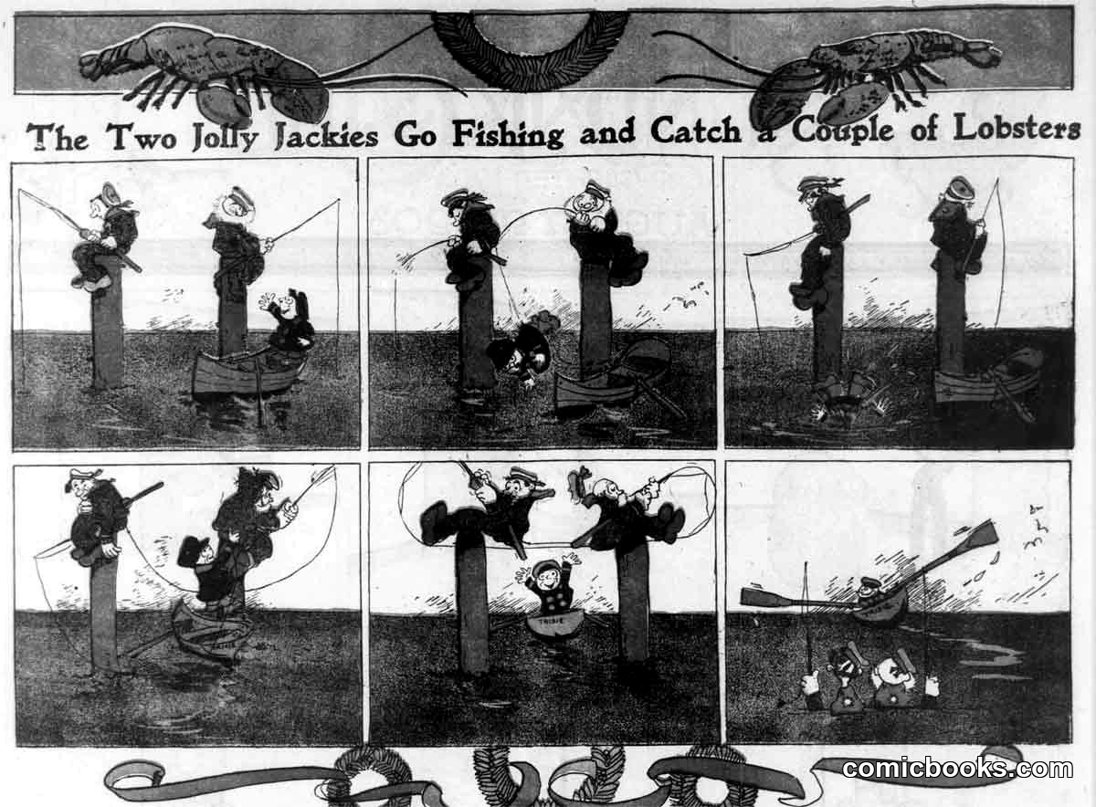 The Two Jolly Jackies Go Fishing and Catch a Couple of Lobsters