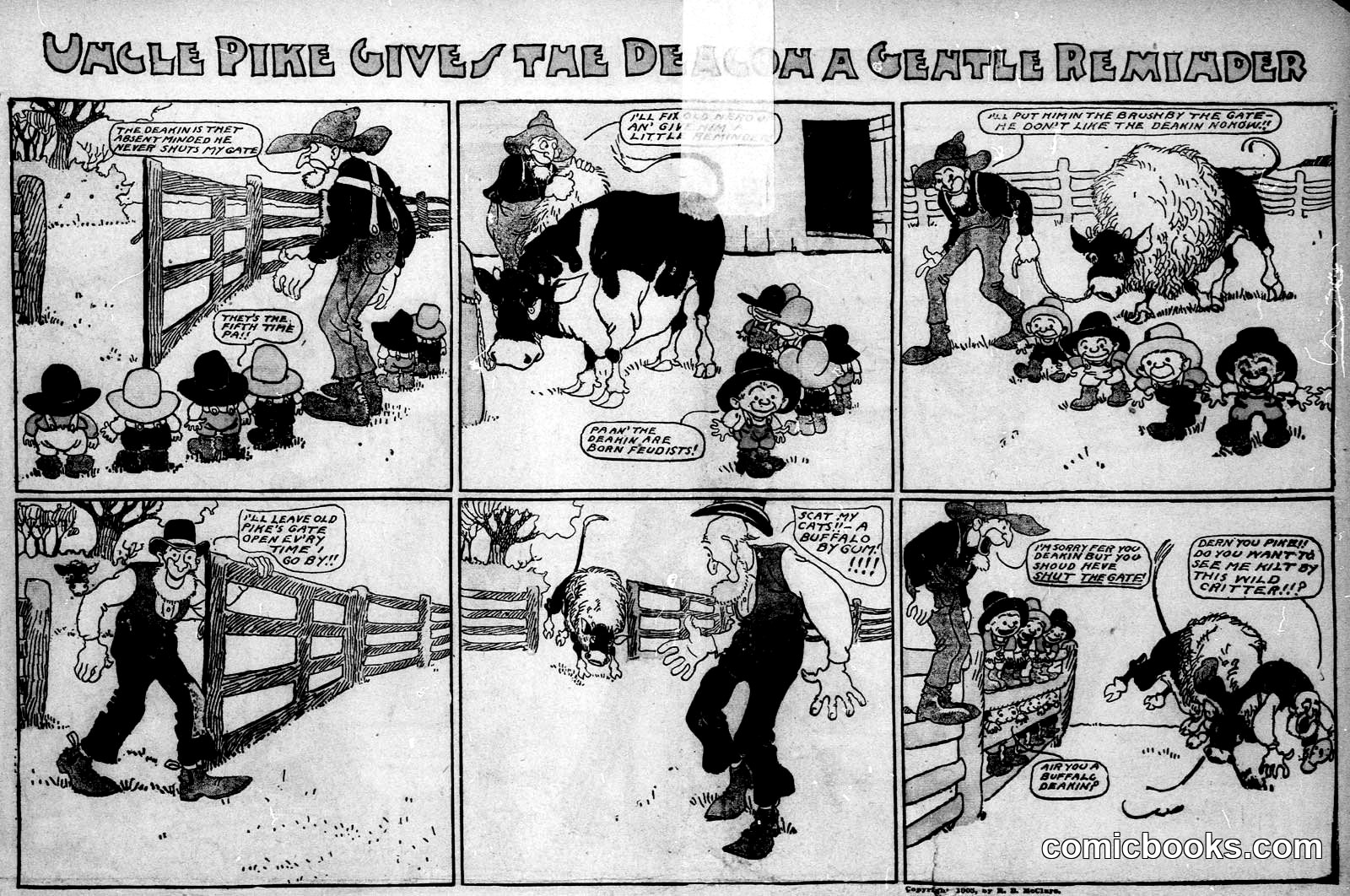 Uncle Pike Gives the De——a a Gentle Reminder