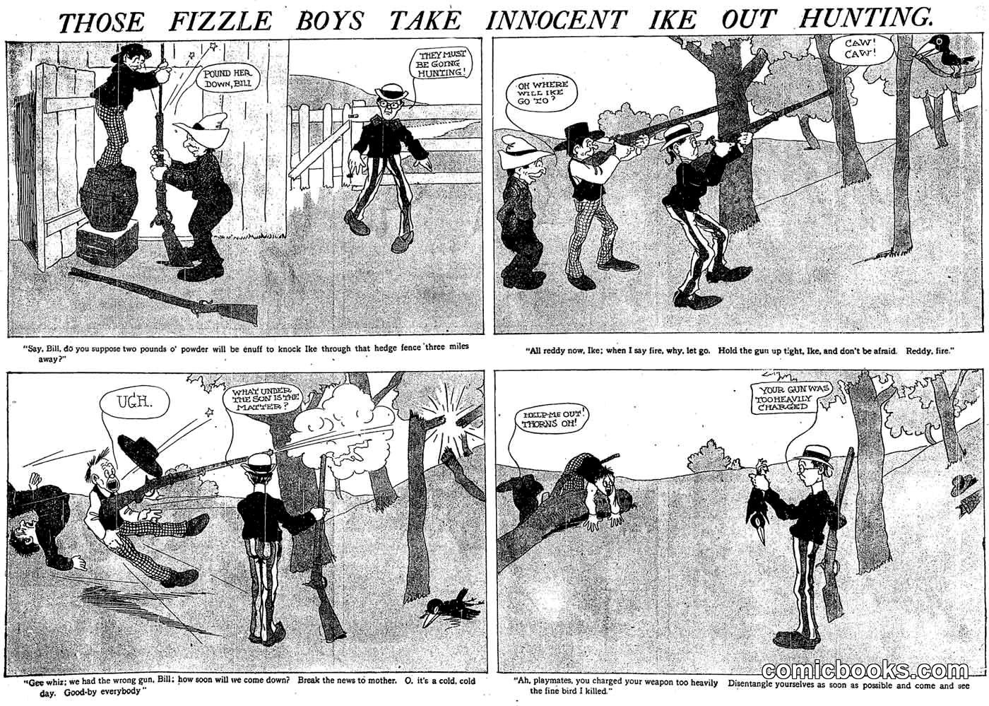 Those Fizzle Boys Take Innocent Ike Out Hunting