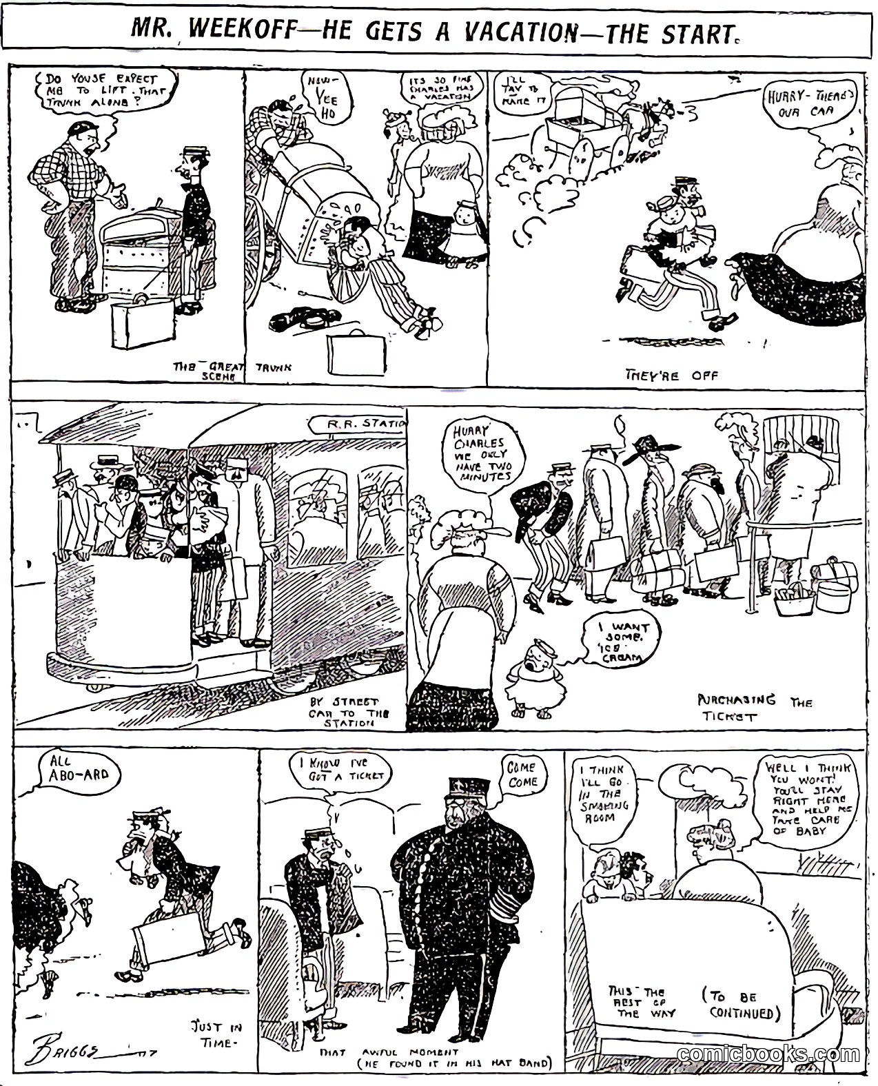 Mr. Weekoff—He Gets a Vacation—The Start
