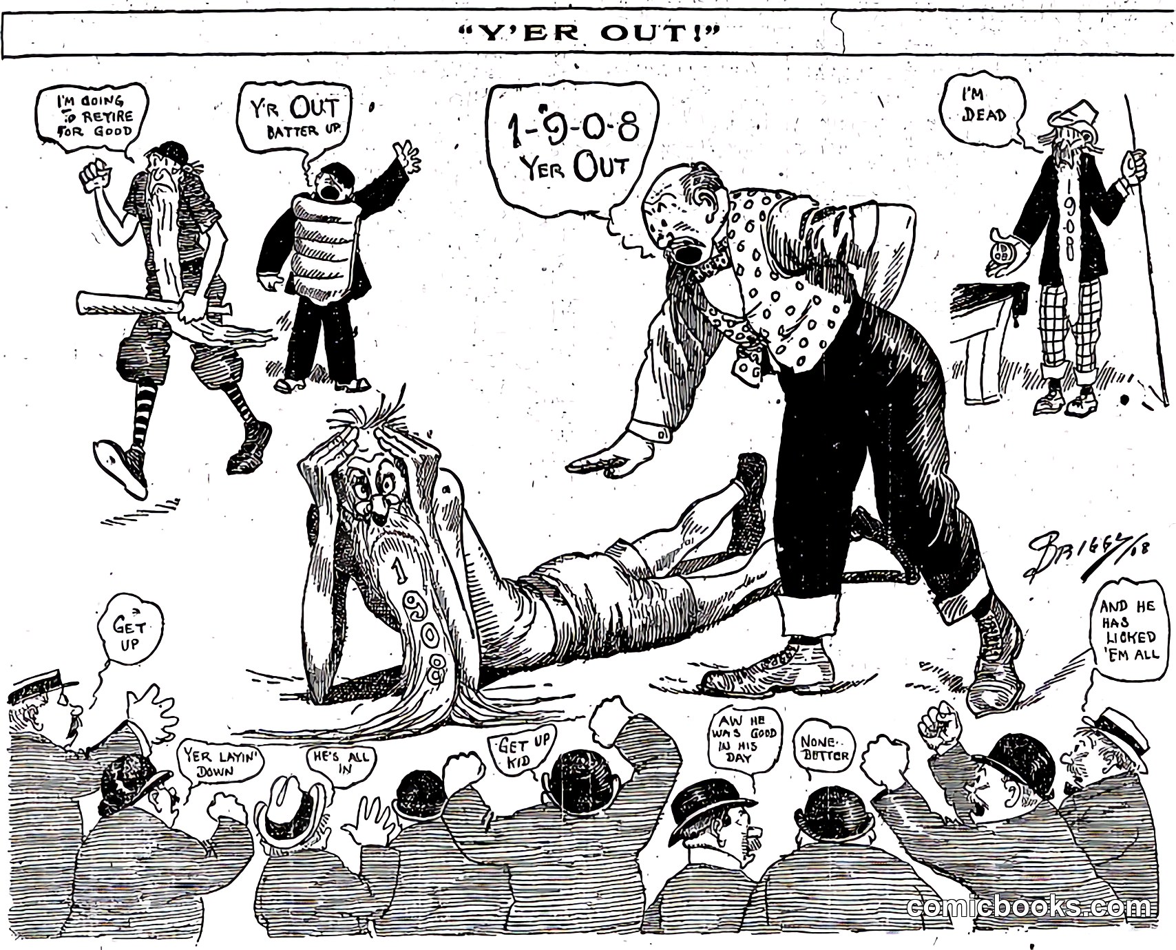 "Yer Out!" by Clare Briggs