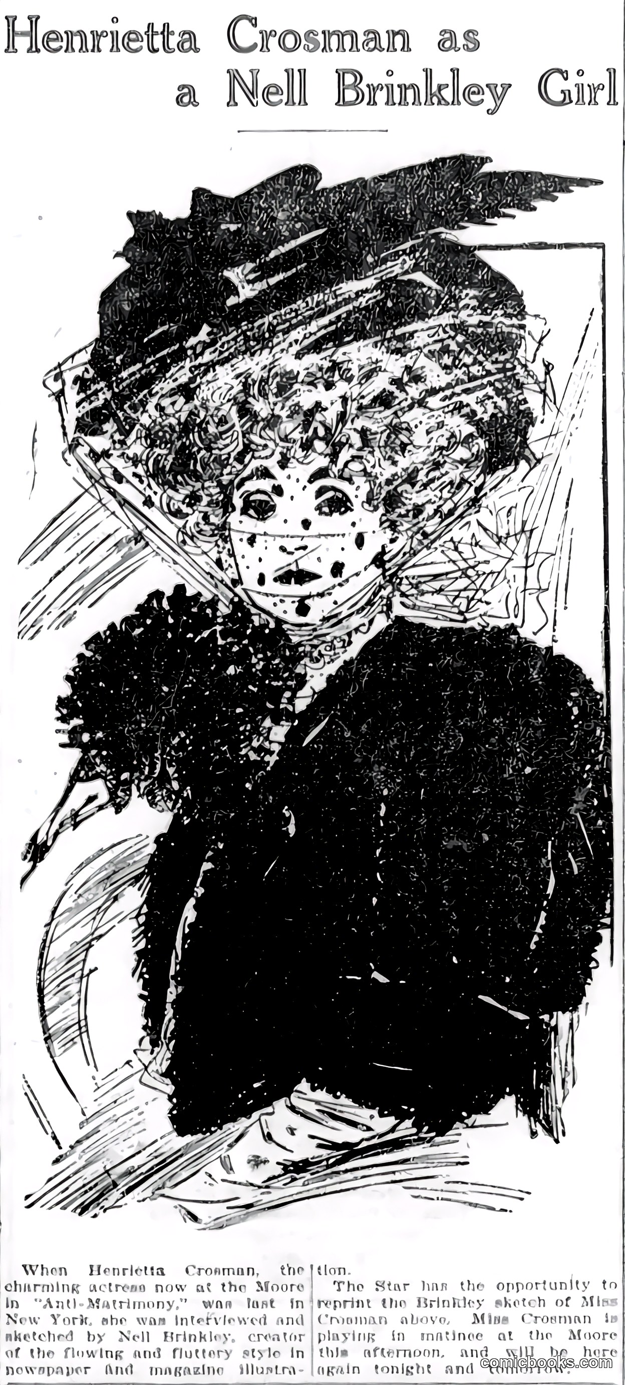 Henrietta Crosman as a Nell Brinkley Girl