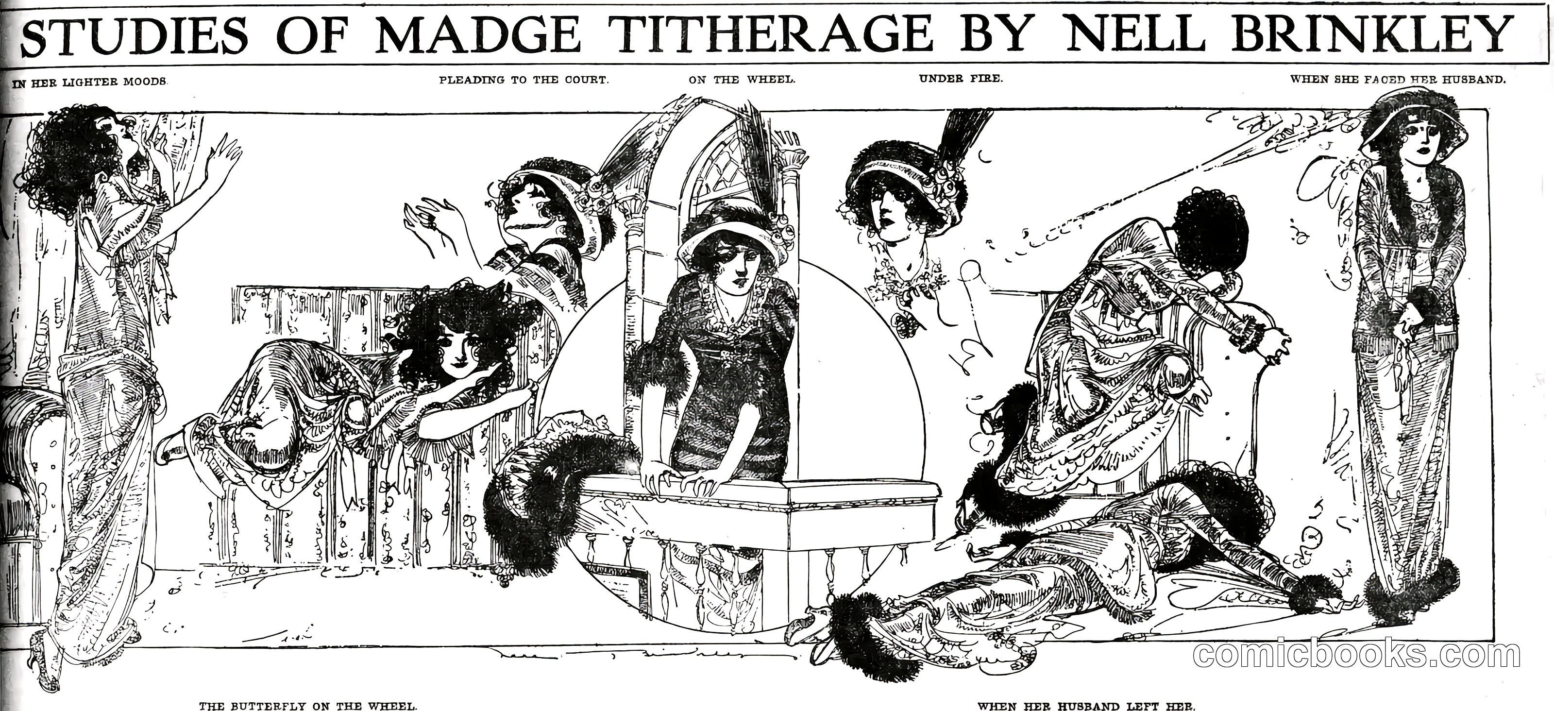 Studies of Madge Titherage by Nell Brinkley