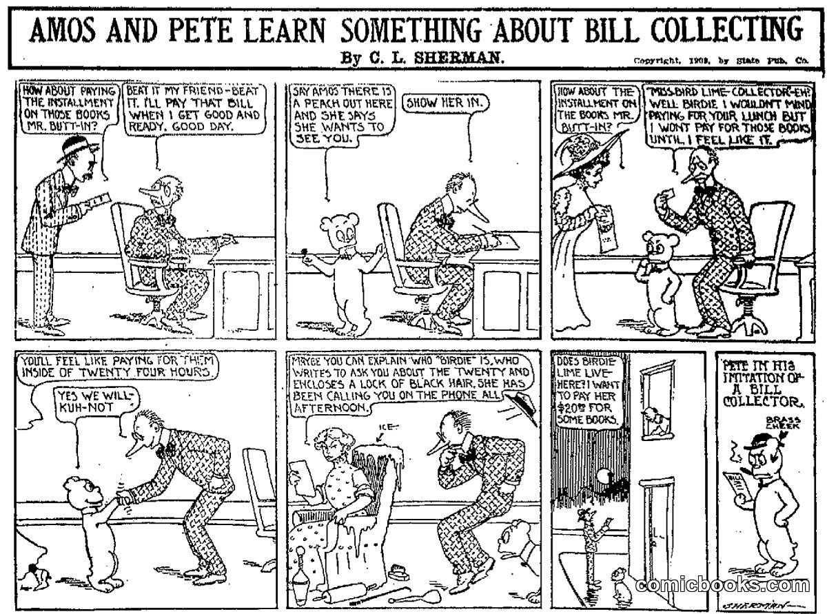 Amos and Pete Learn Something About Bill Collecting