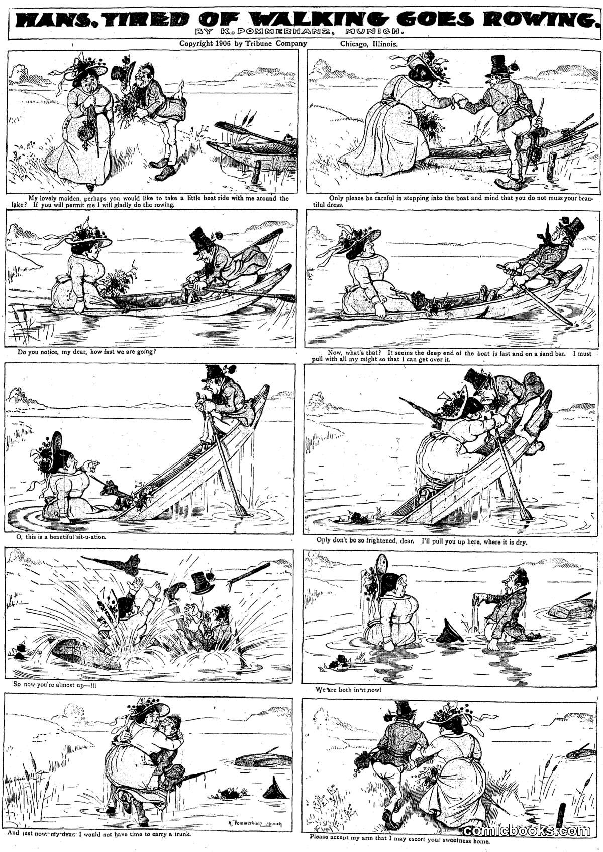 Man's Tired of Walking Goes Rowing