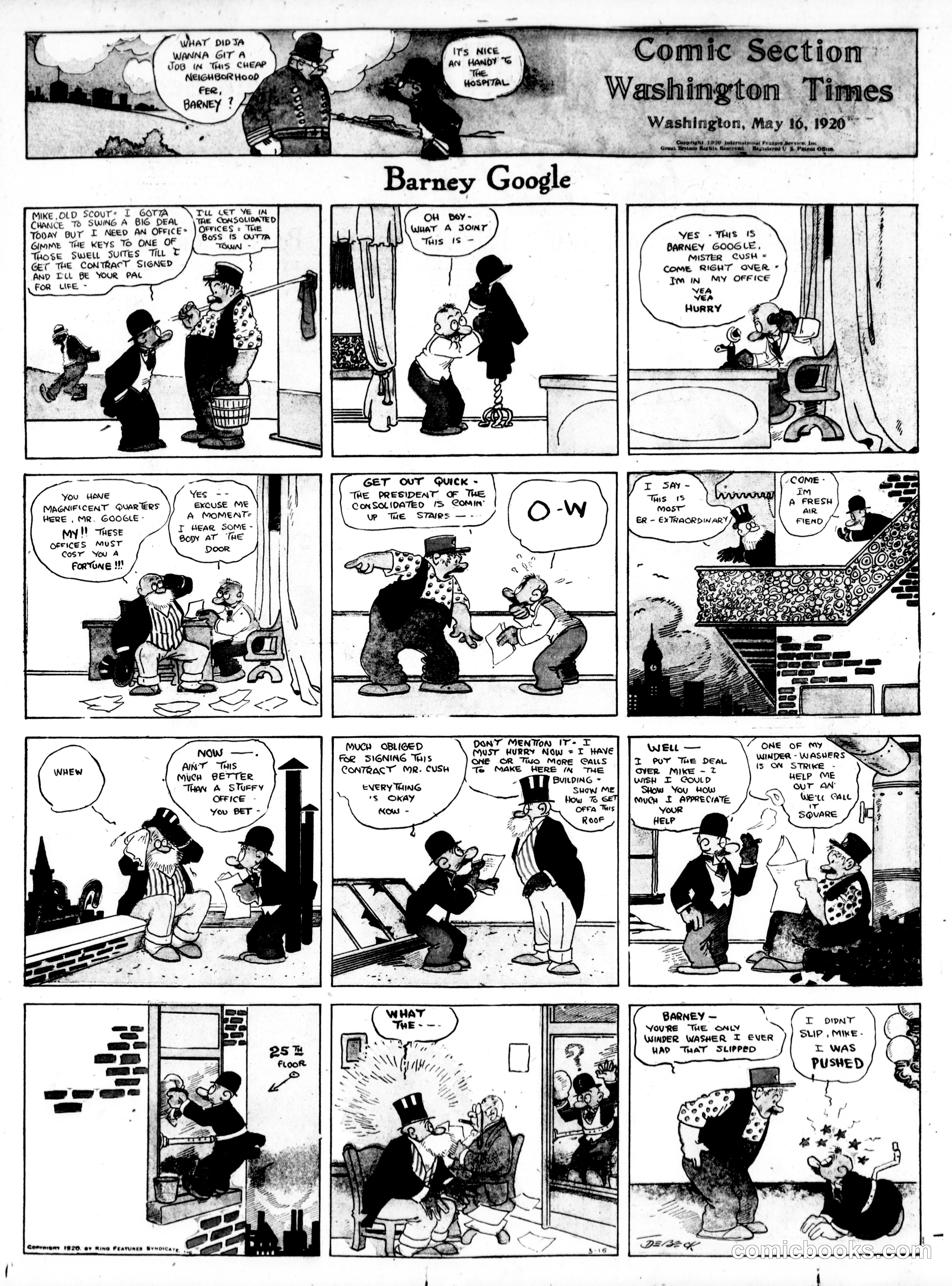 Barney Google — The Washington Times, May 16, 1920