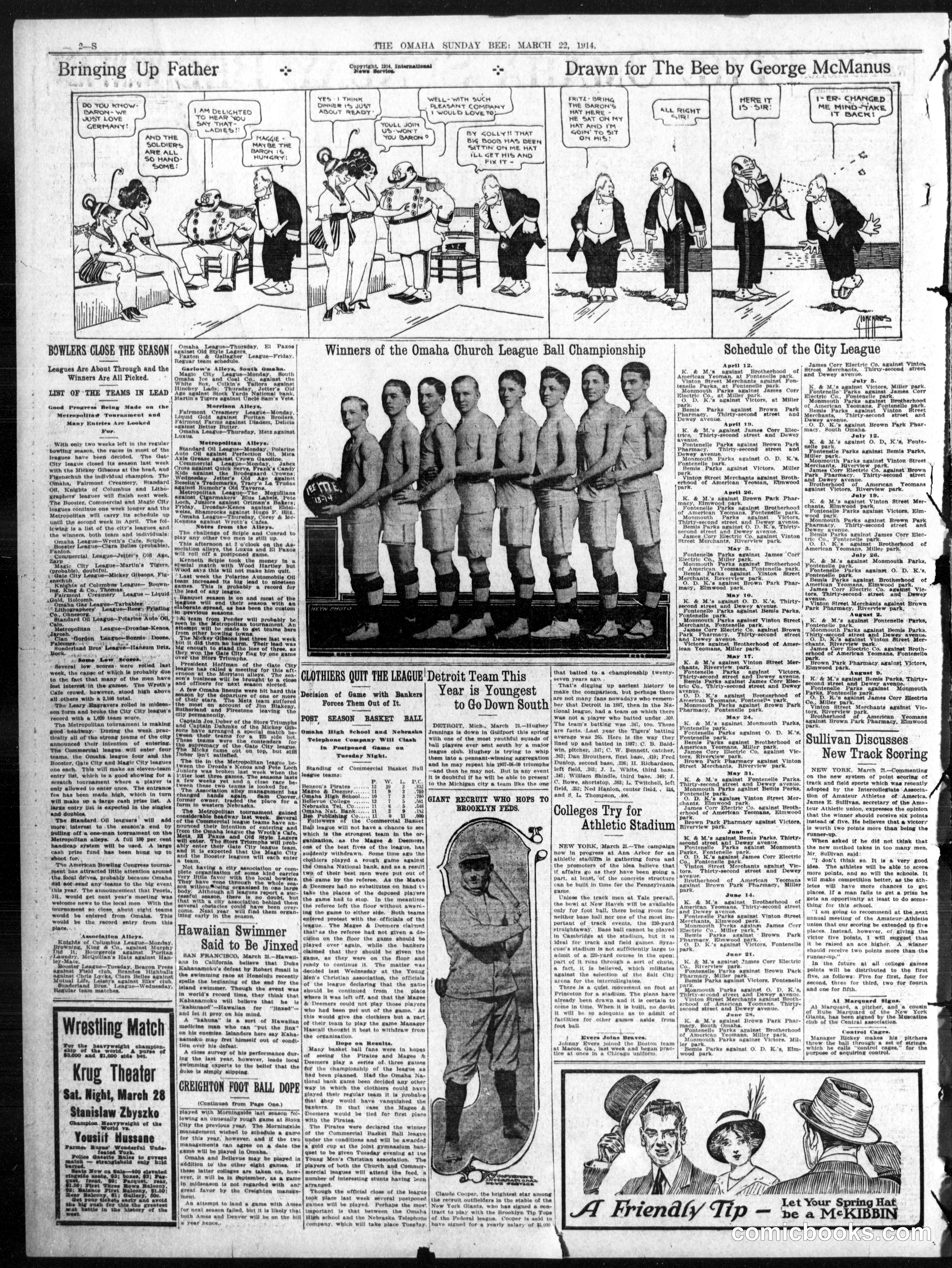 Bringing Up Father — Omaha Sunday Bee, March 22, 1914