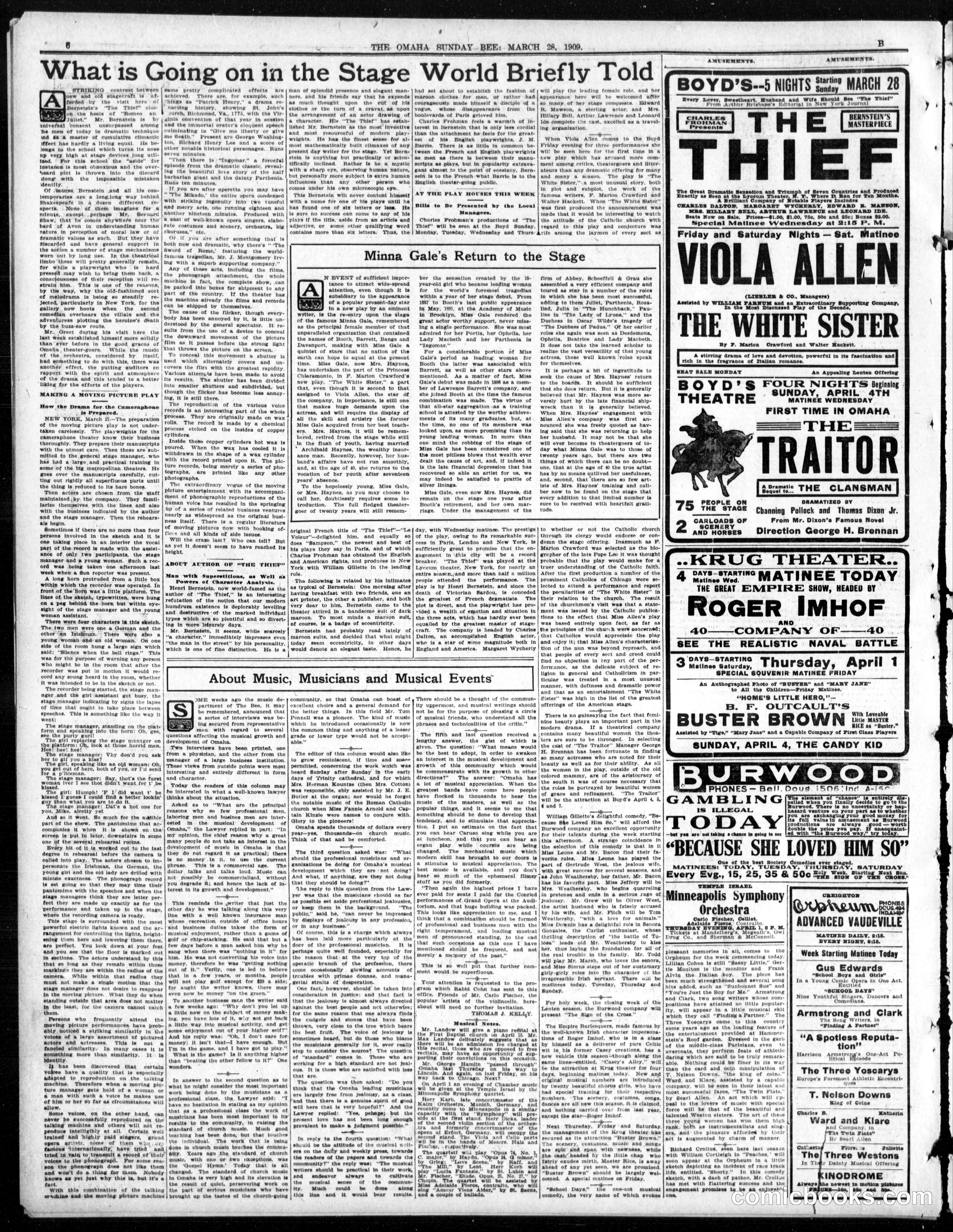 Buster Brown — Omaha Daily Bee, March 28, 1909