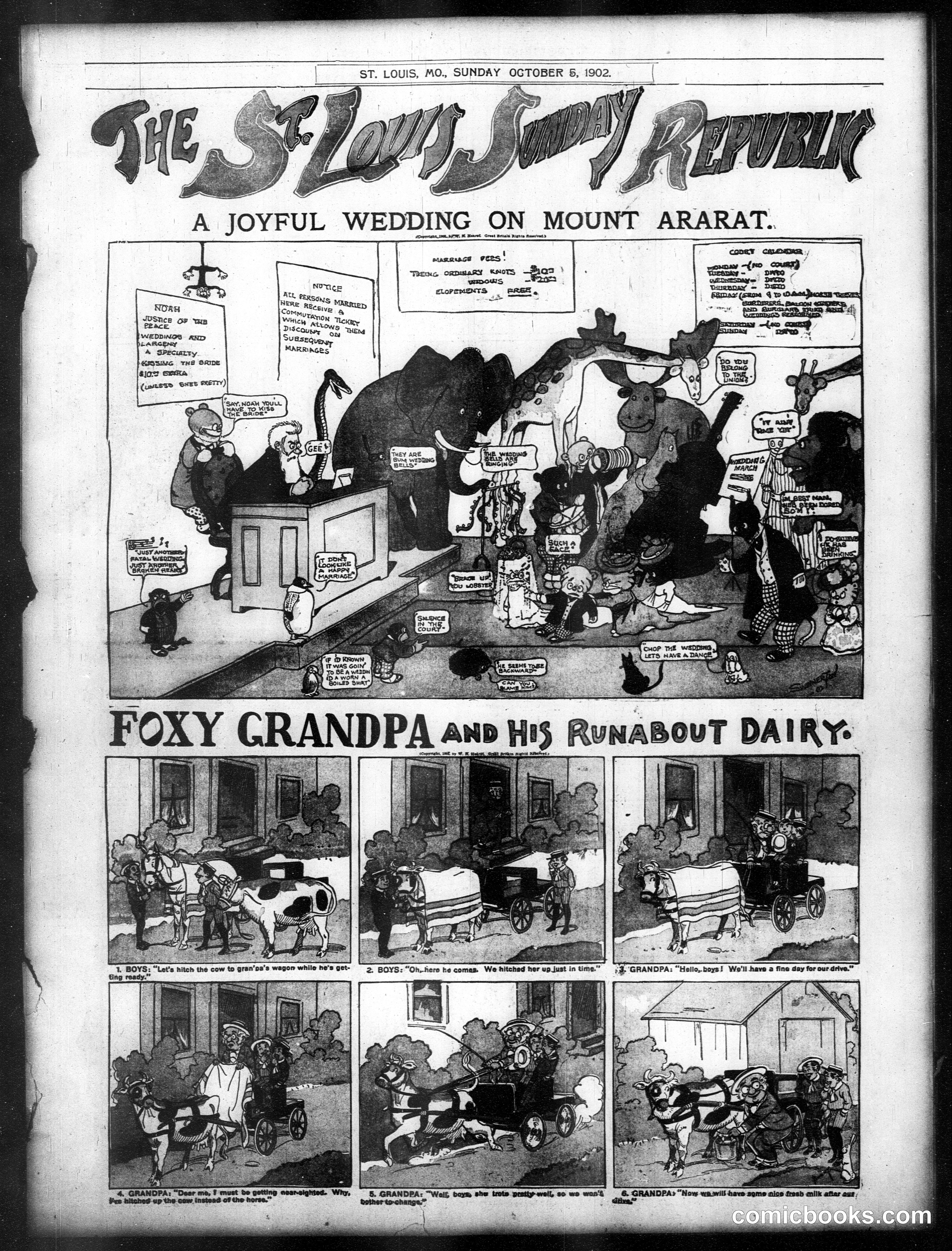 Foxy Grandpa and His Runabout Dairy