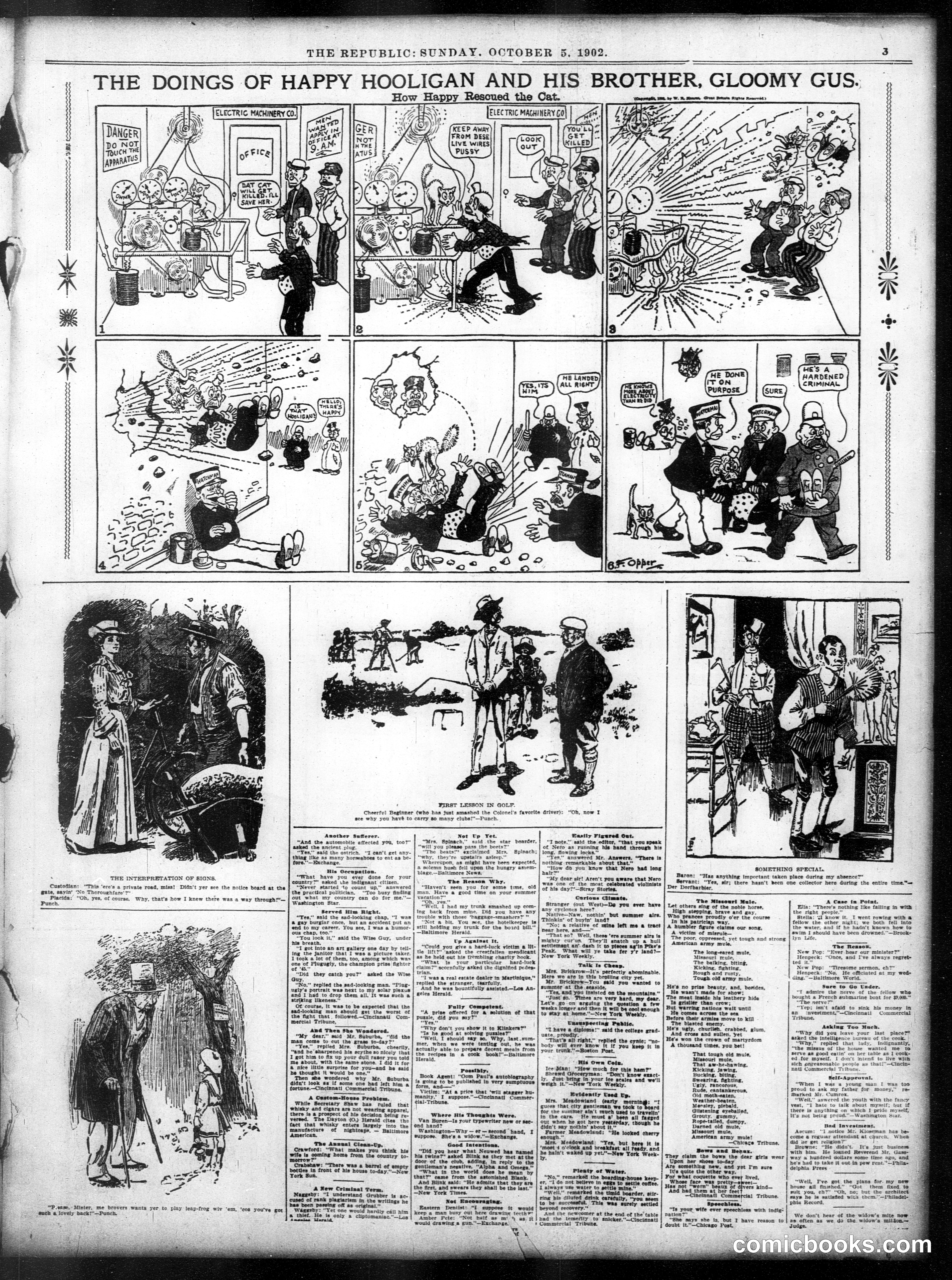 Happy Hooligan — St. Louis Republic, October 5, 1902