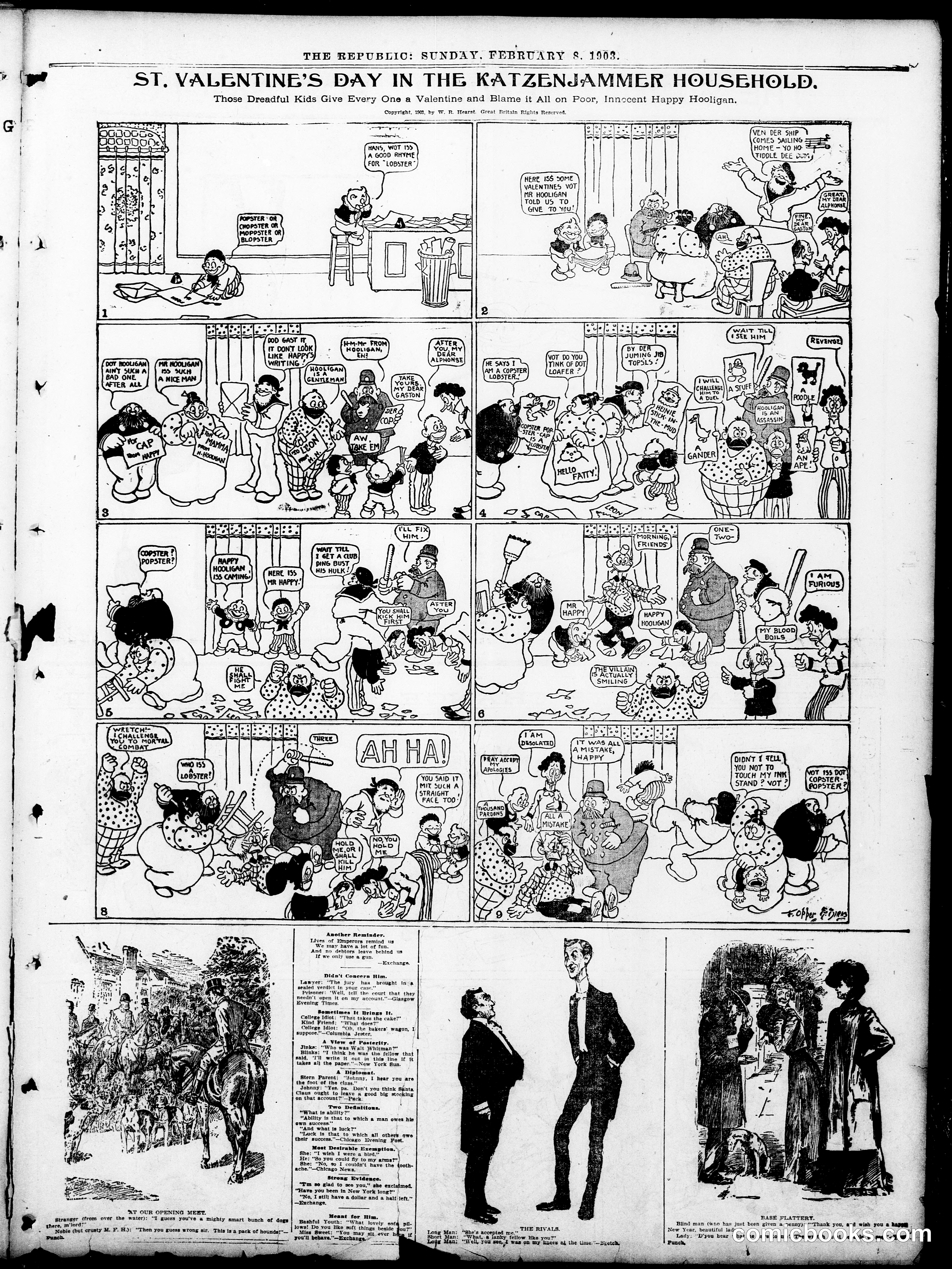 Happy Hooligan — St. Louis Republic, February 8, 1903