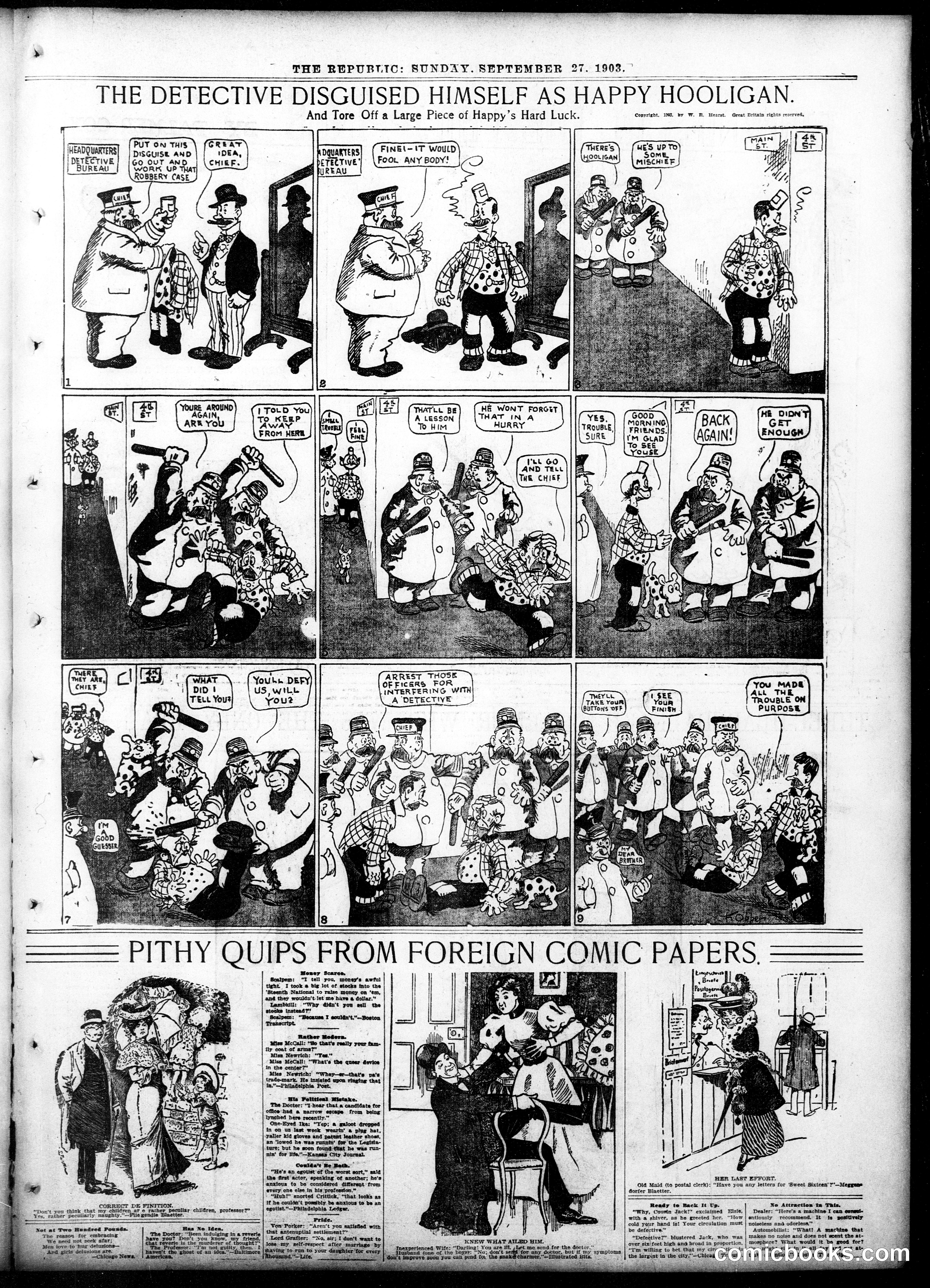 Happy Hooligan — St. Louis Republic, September 27, 1903