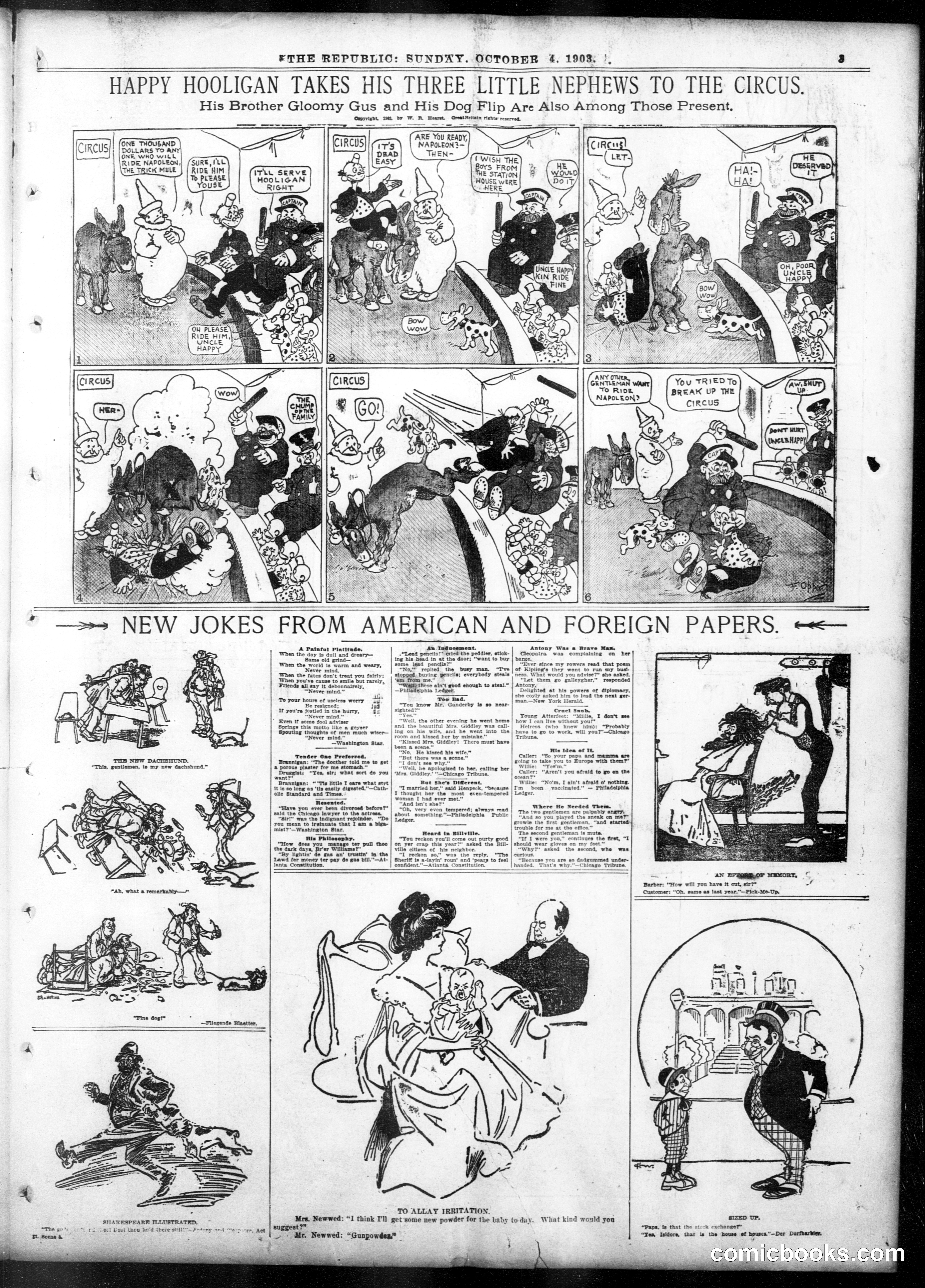 Happy Hooligan — St. Louis Republic, October 4, 1903