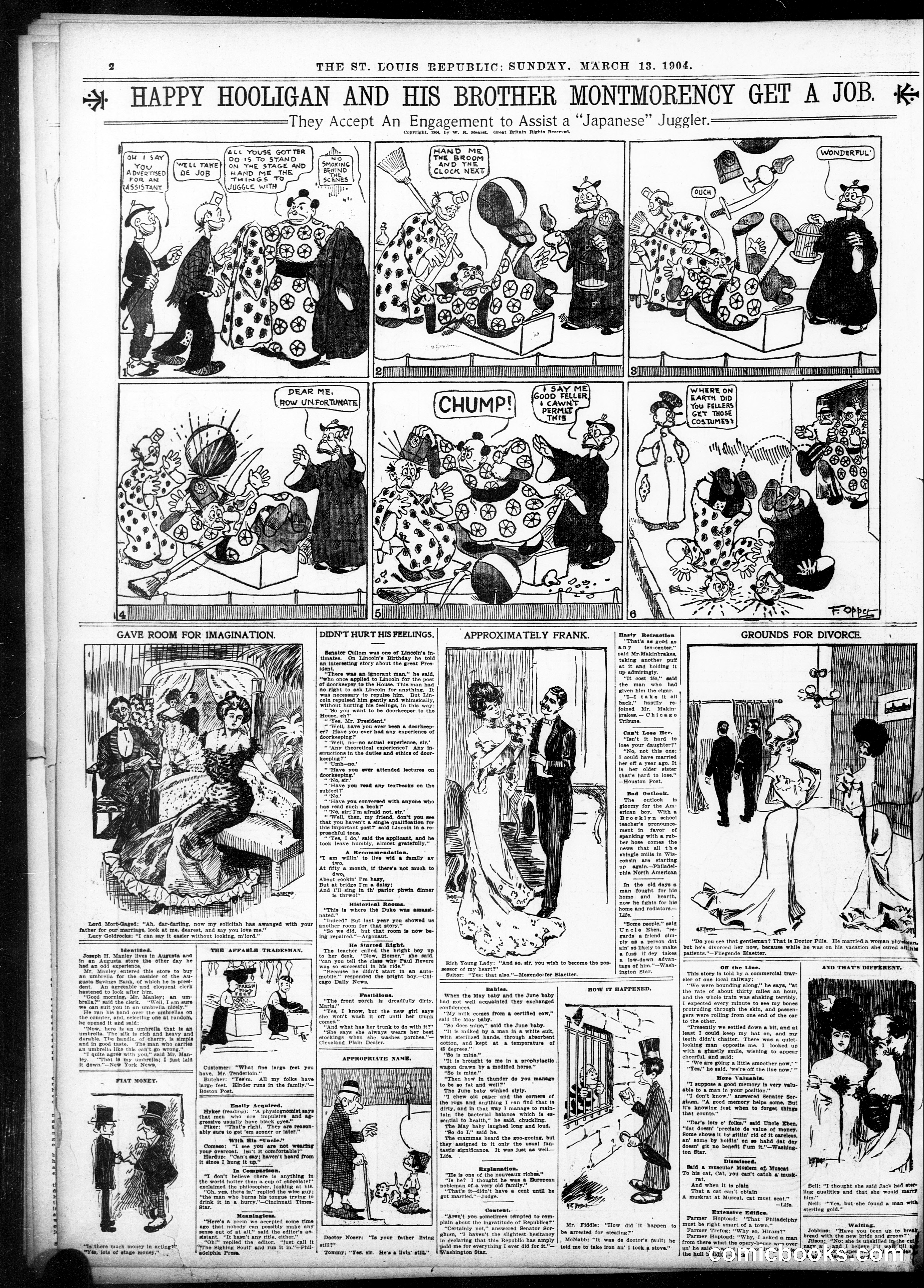 Happy Hooligan — St. Louis Republic, March 13, 1904