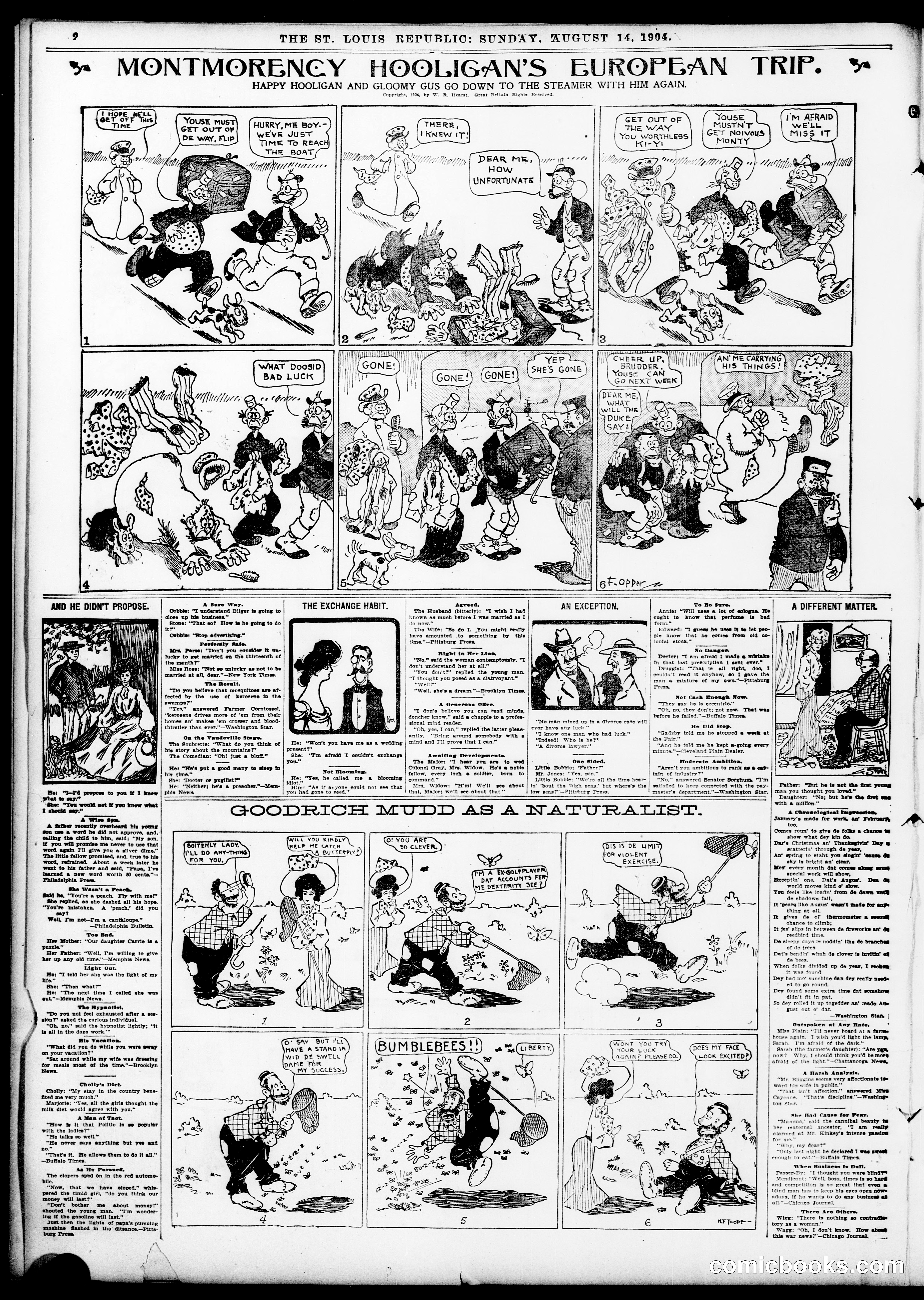Happy Hooligan — St. Louis Republic, August 14, 1904