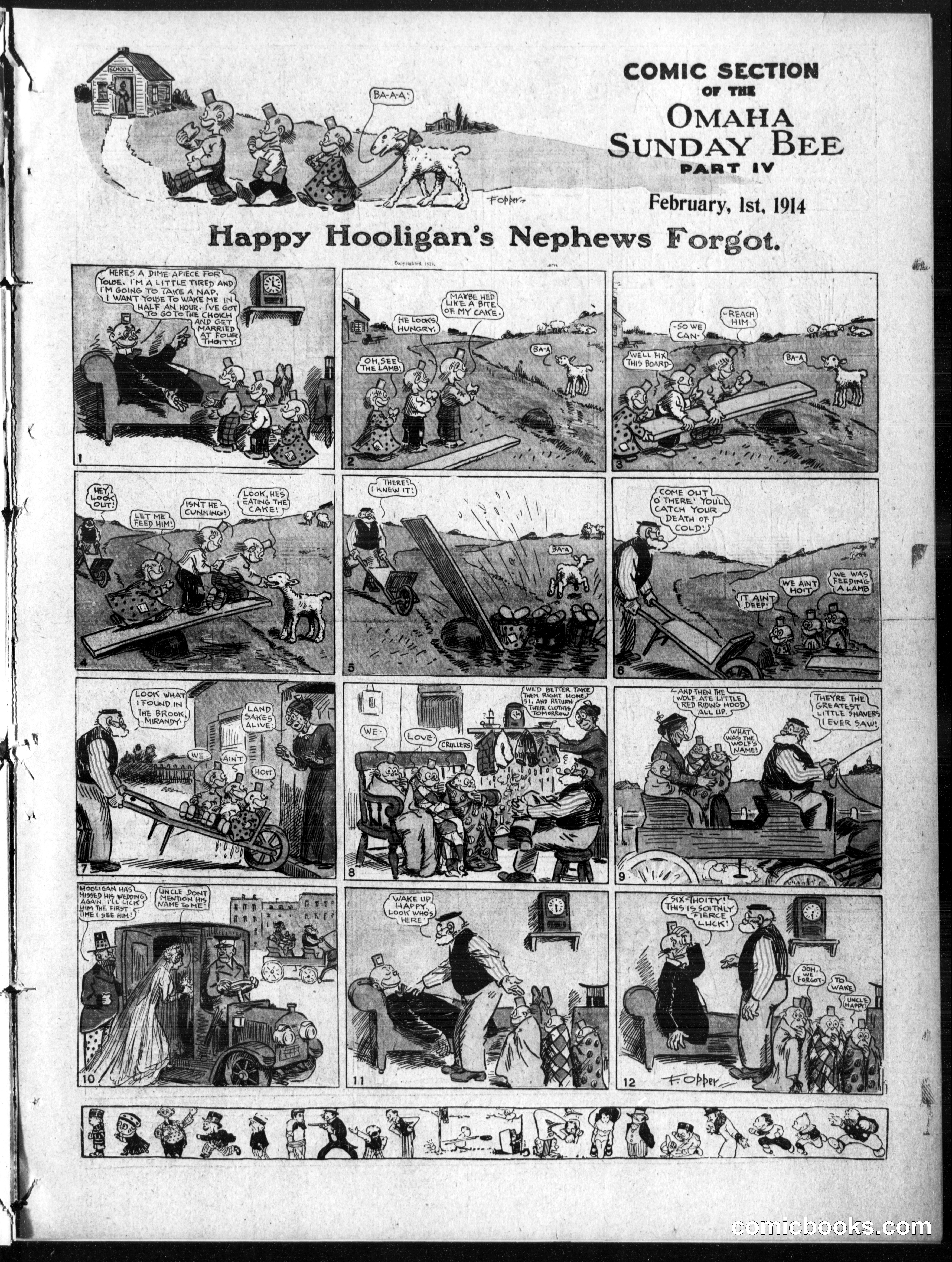 Happy Hooligan — Omaha Sunday Bee, February 1, 1914