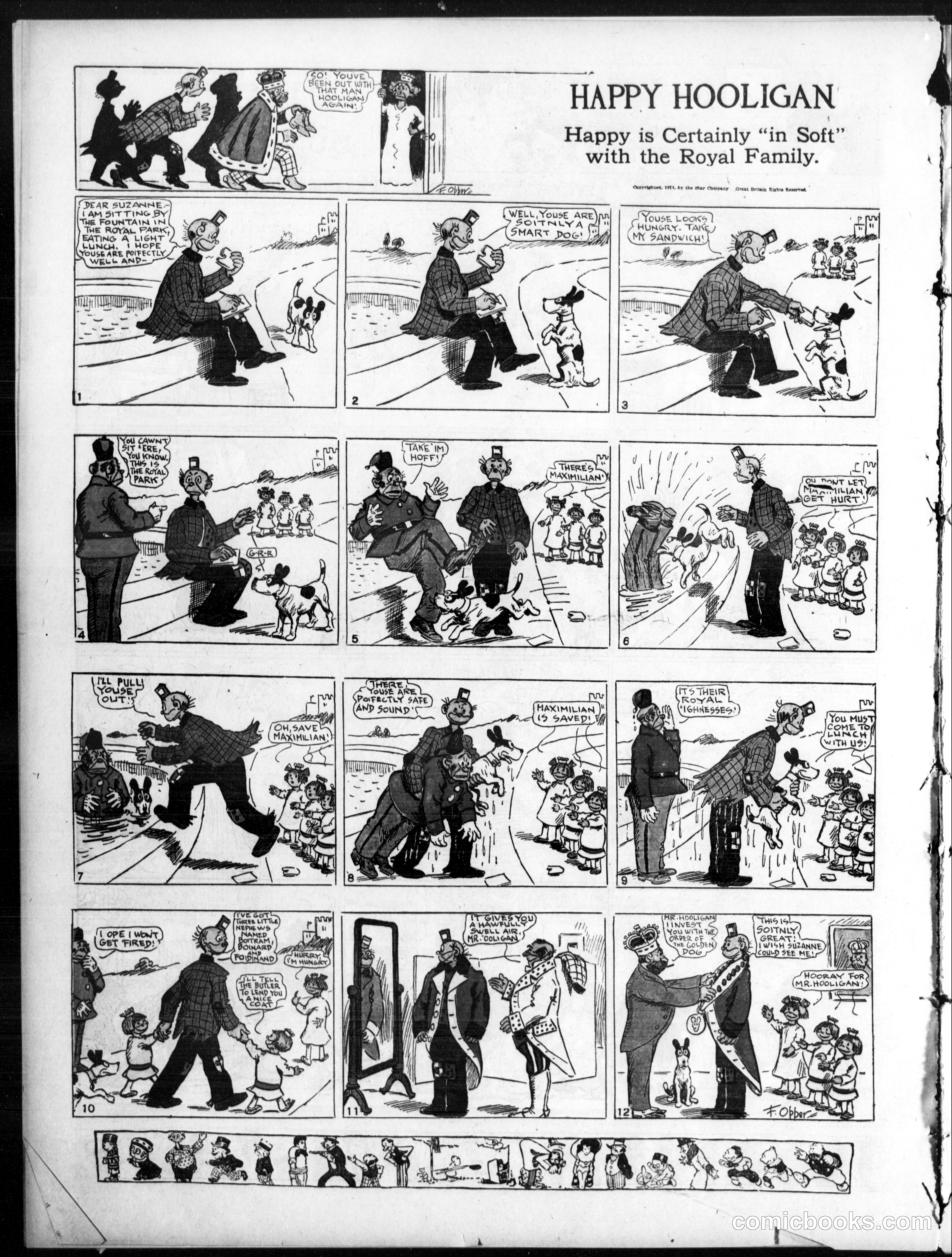 Happy Hooligan — Omaha Daily Bee, July 19, 1914