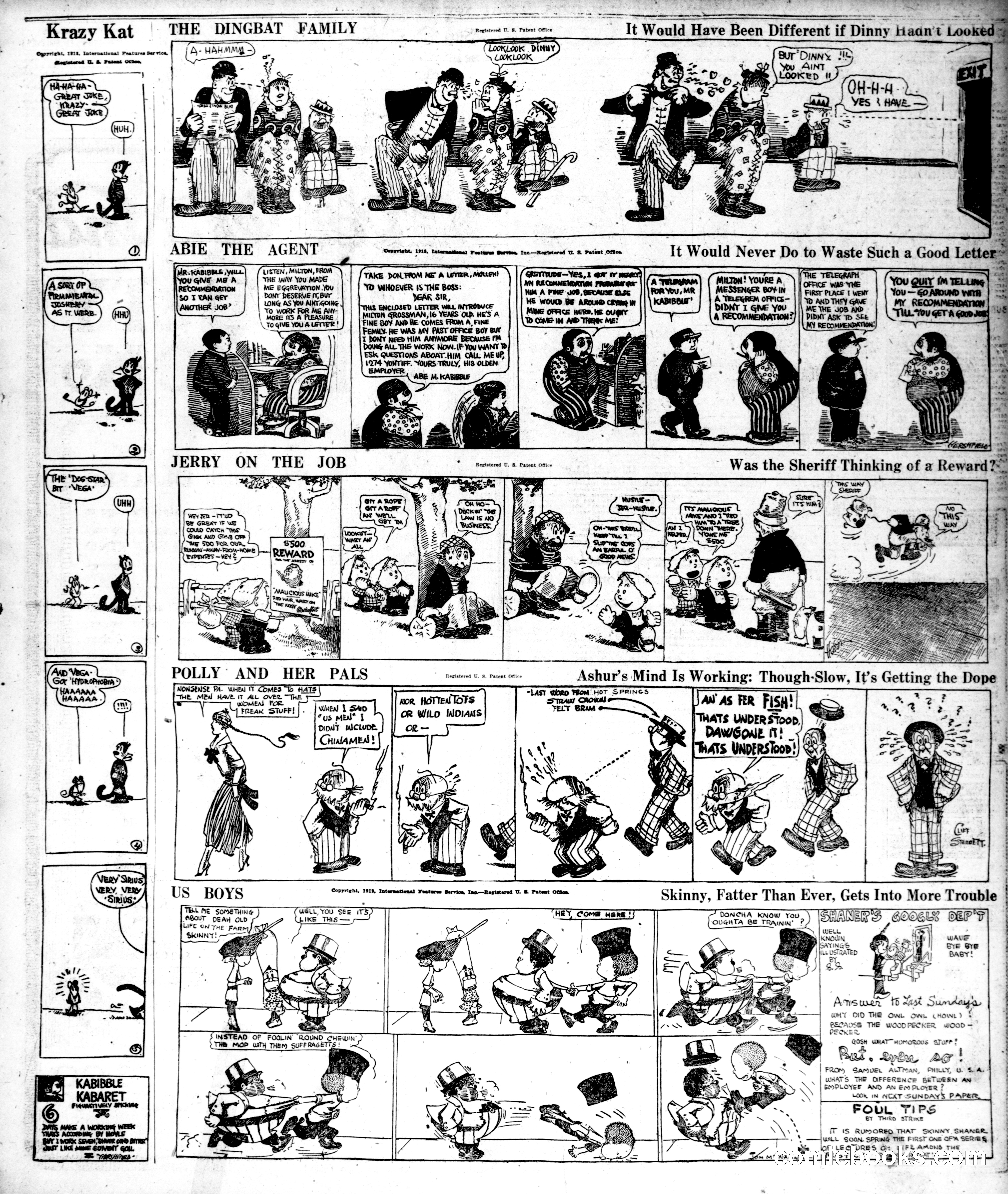 Krazy Kat — The Washington Times, November 2, 1919