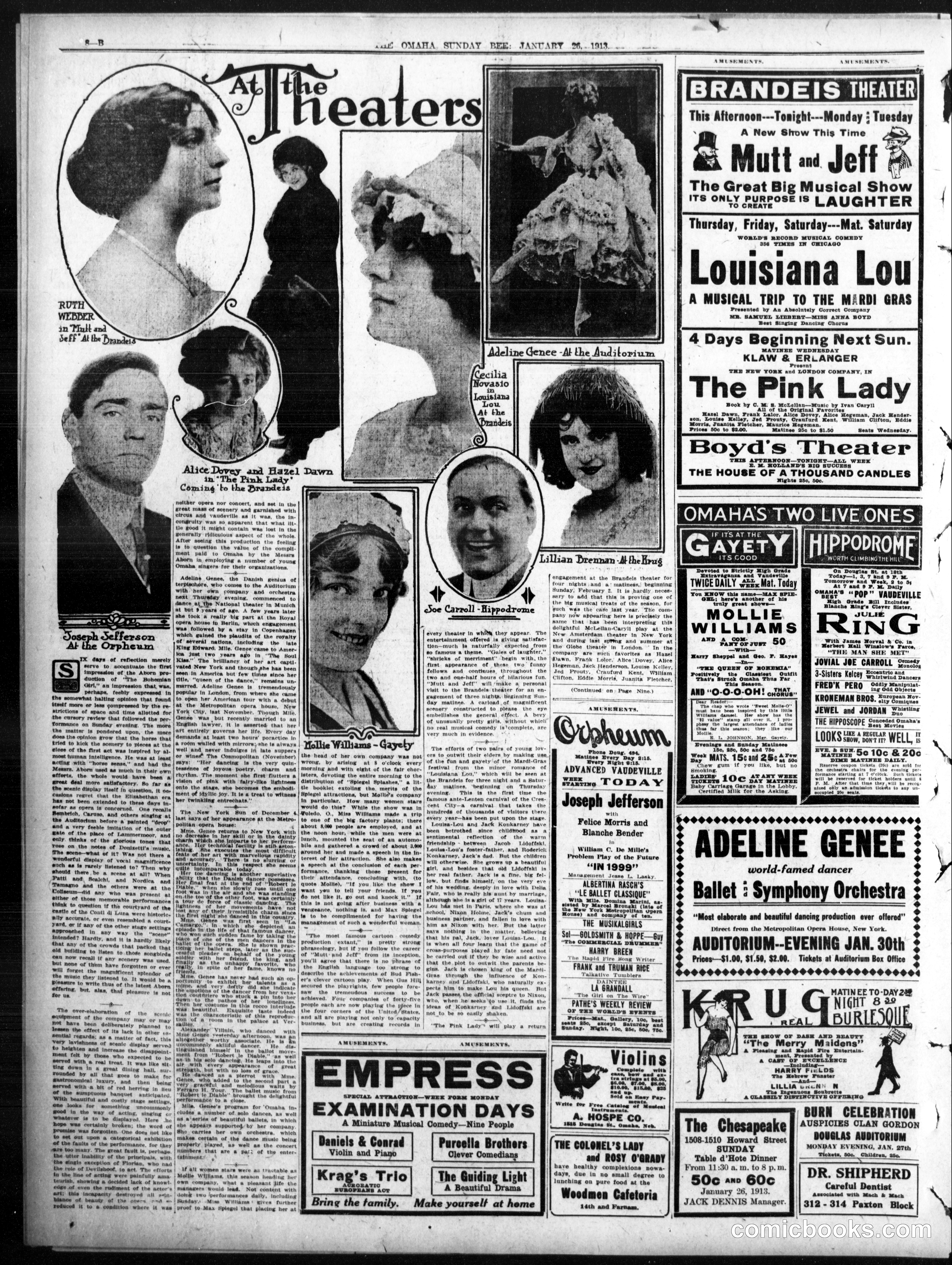 Mutt and Jeff — Omaha Daily Bee, January 26, 1913