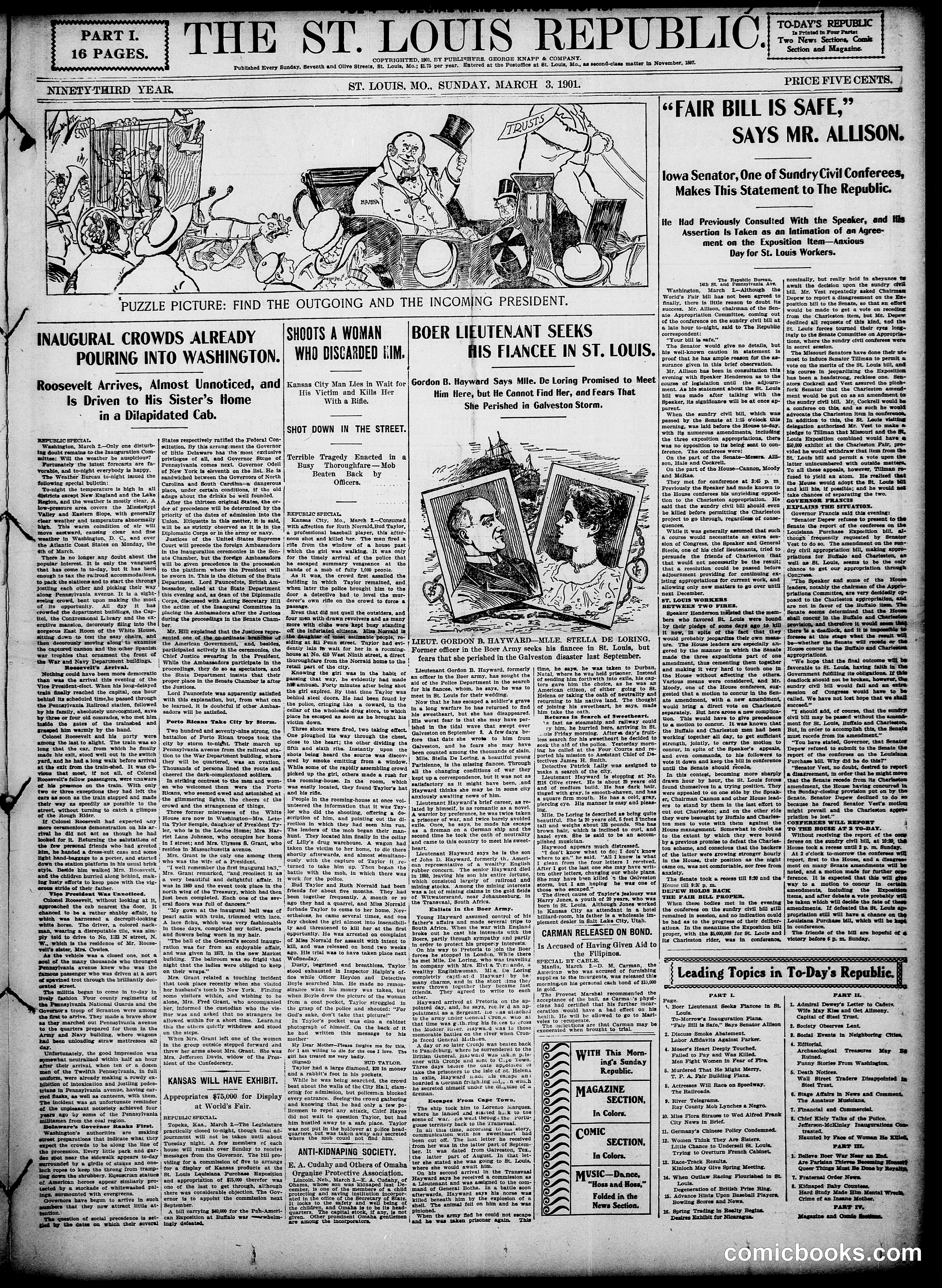 Sunday Comic Section — St. Louis Republic