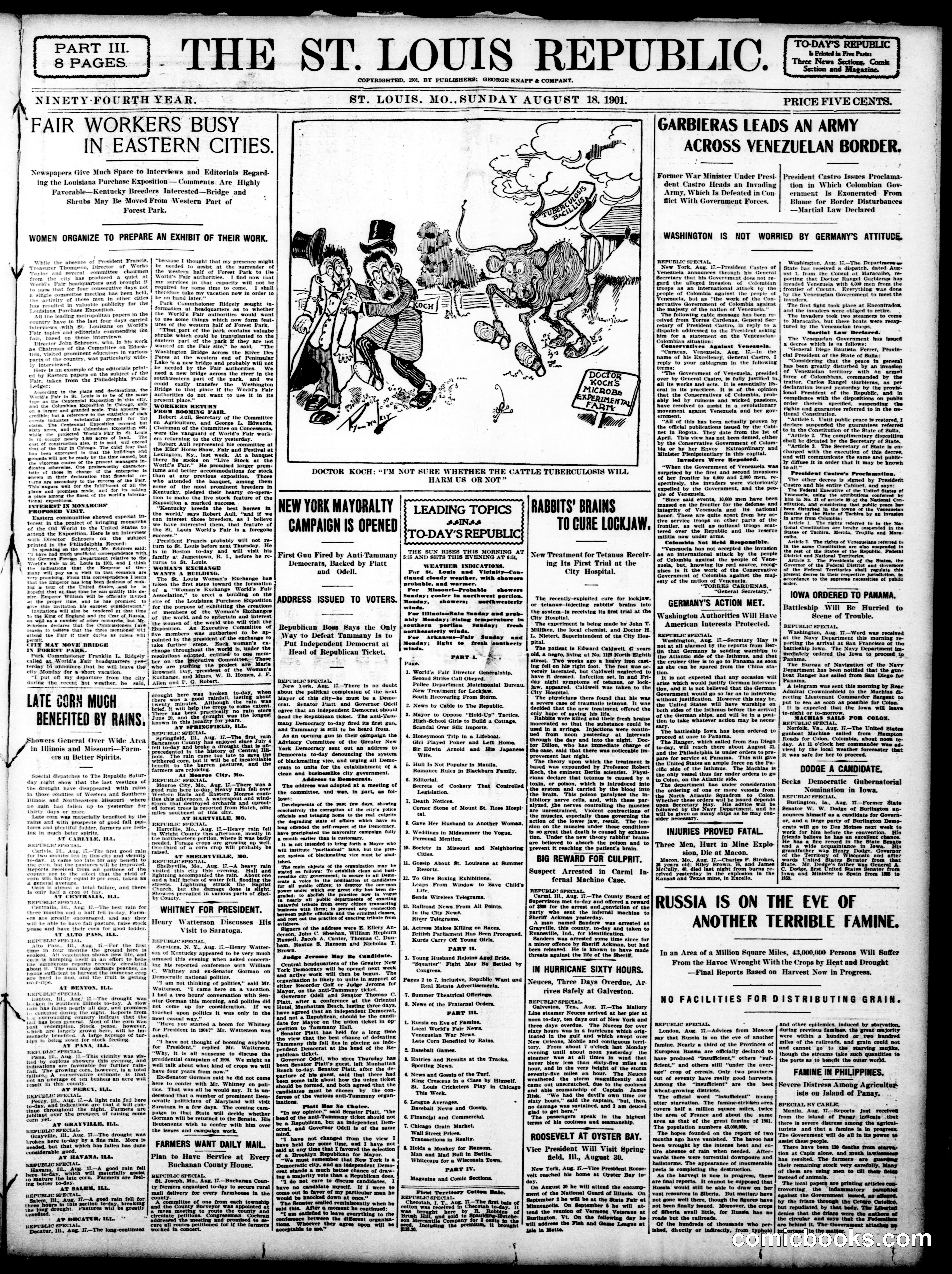 Sunday Comic Section