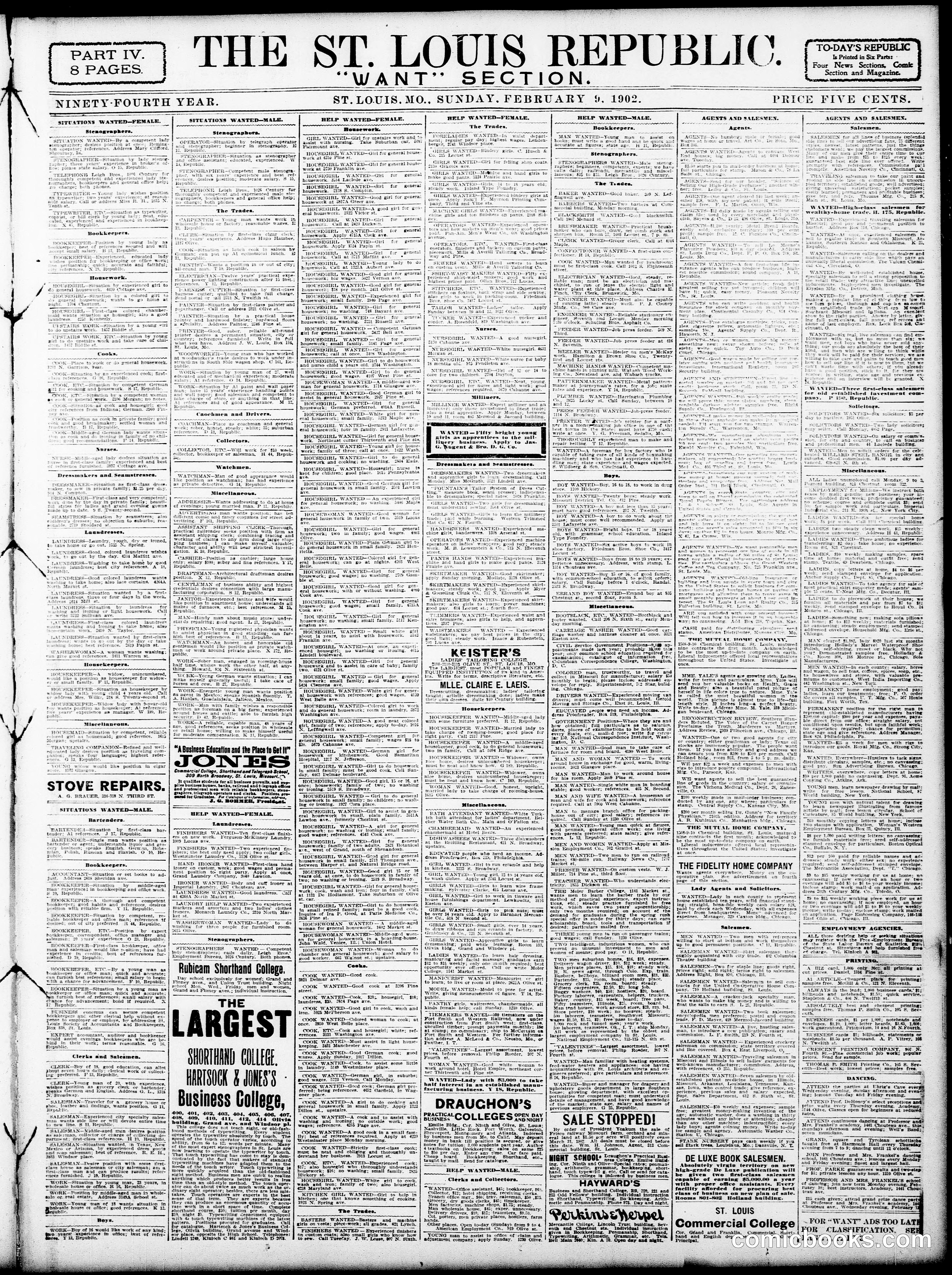 Sunday Comic Section — St. Louis Republic