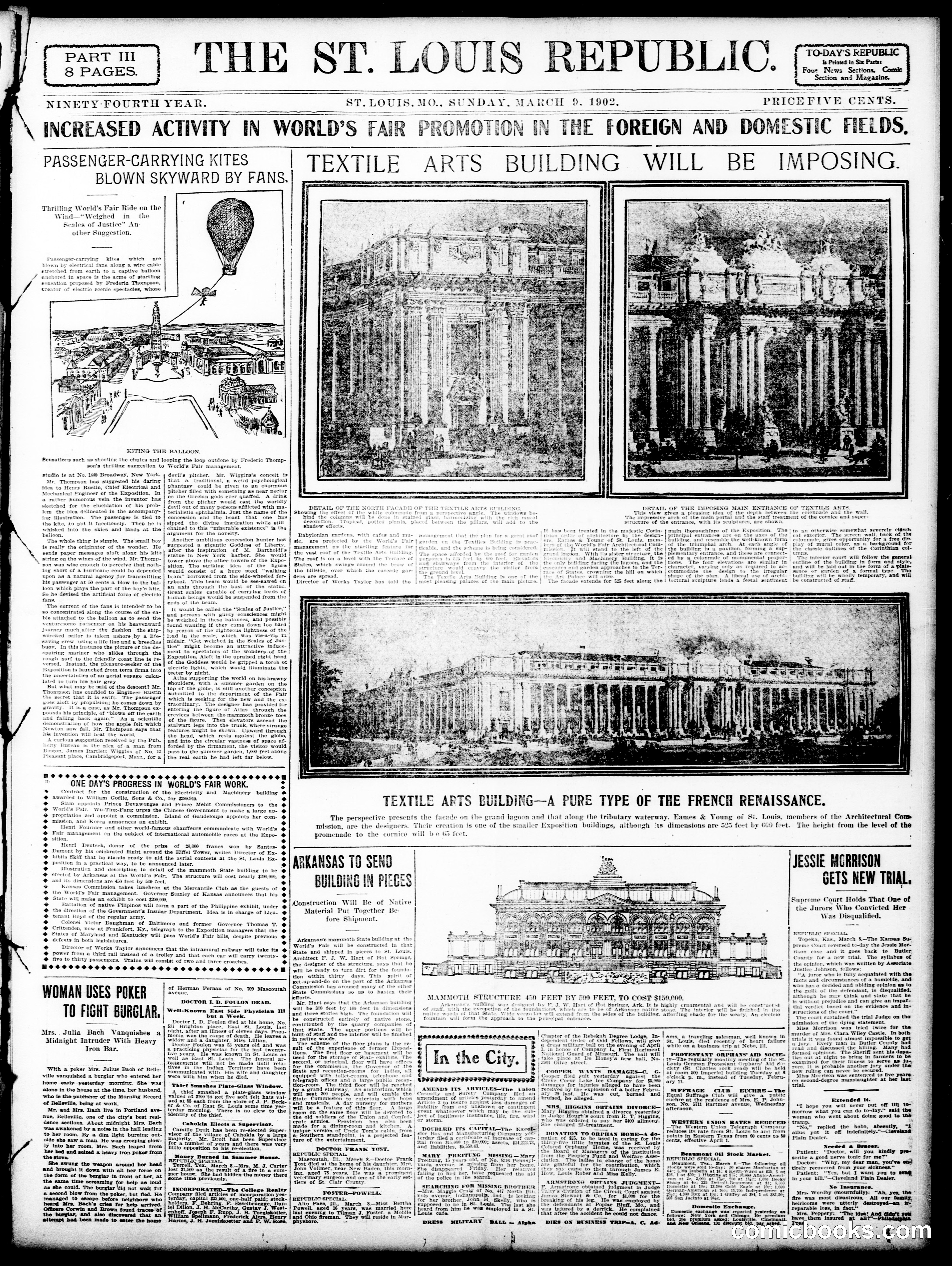 Sunday Newspaper Comic Section