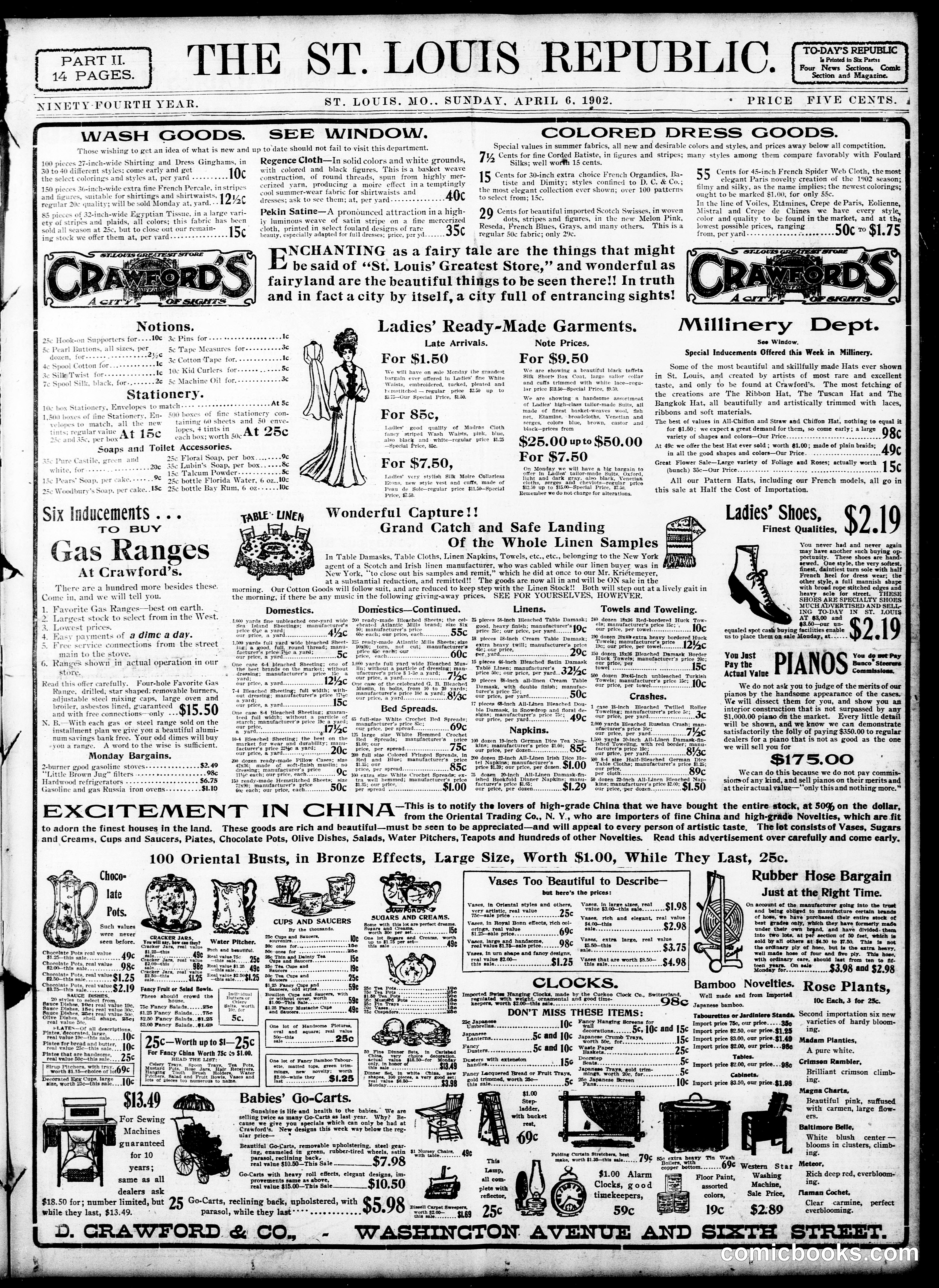 Sunday Comic Section