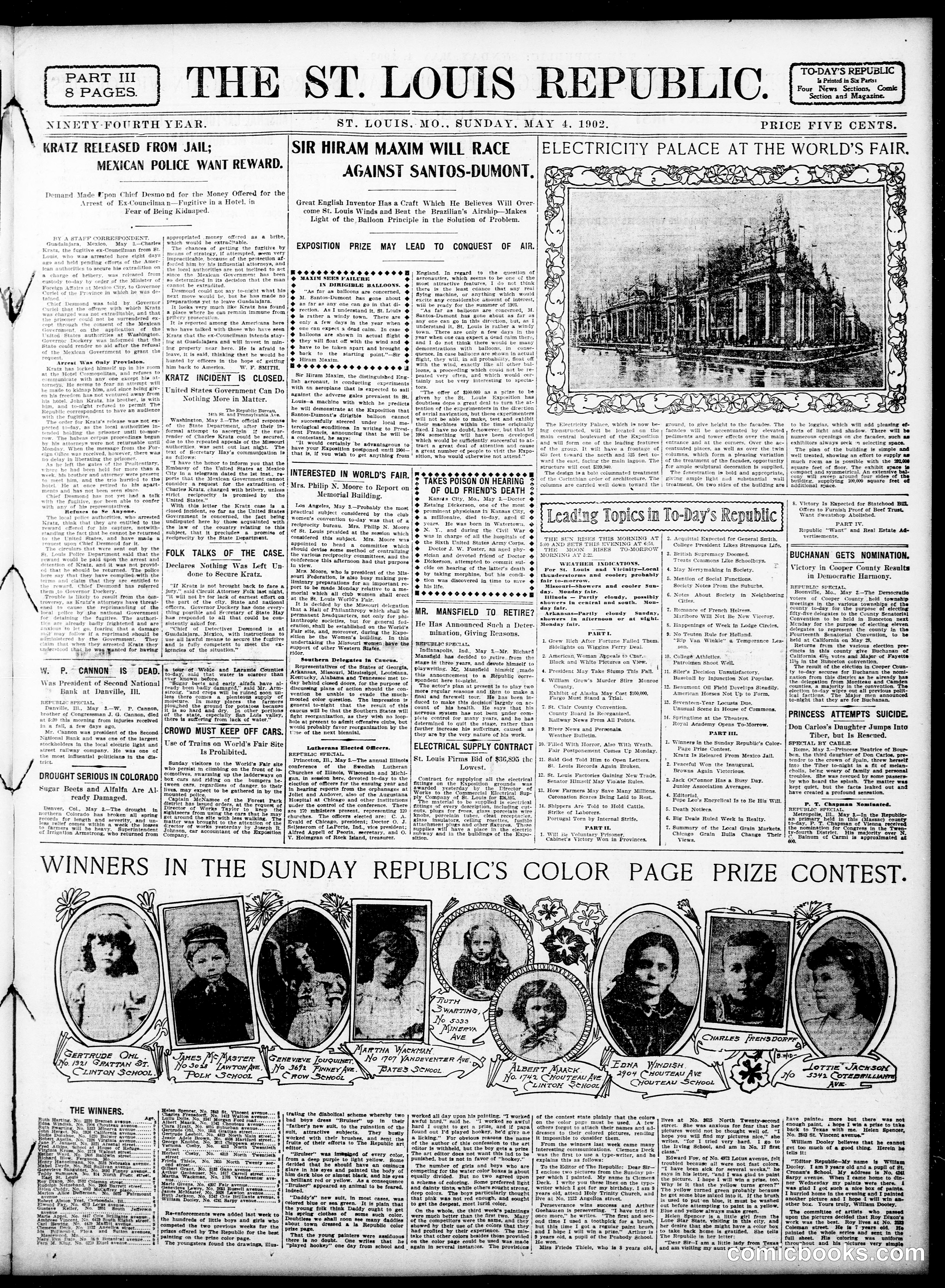 Sunday Comic Section — St. Louis Republic