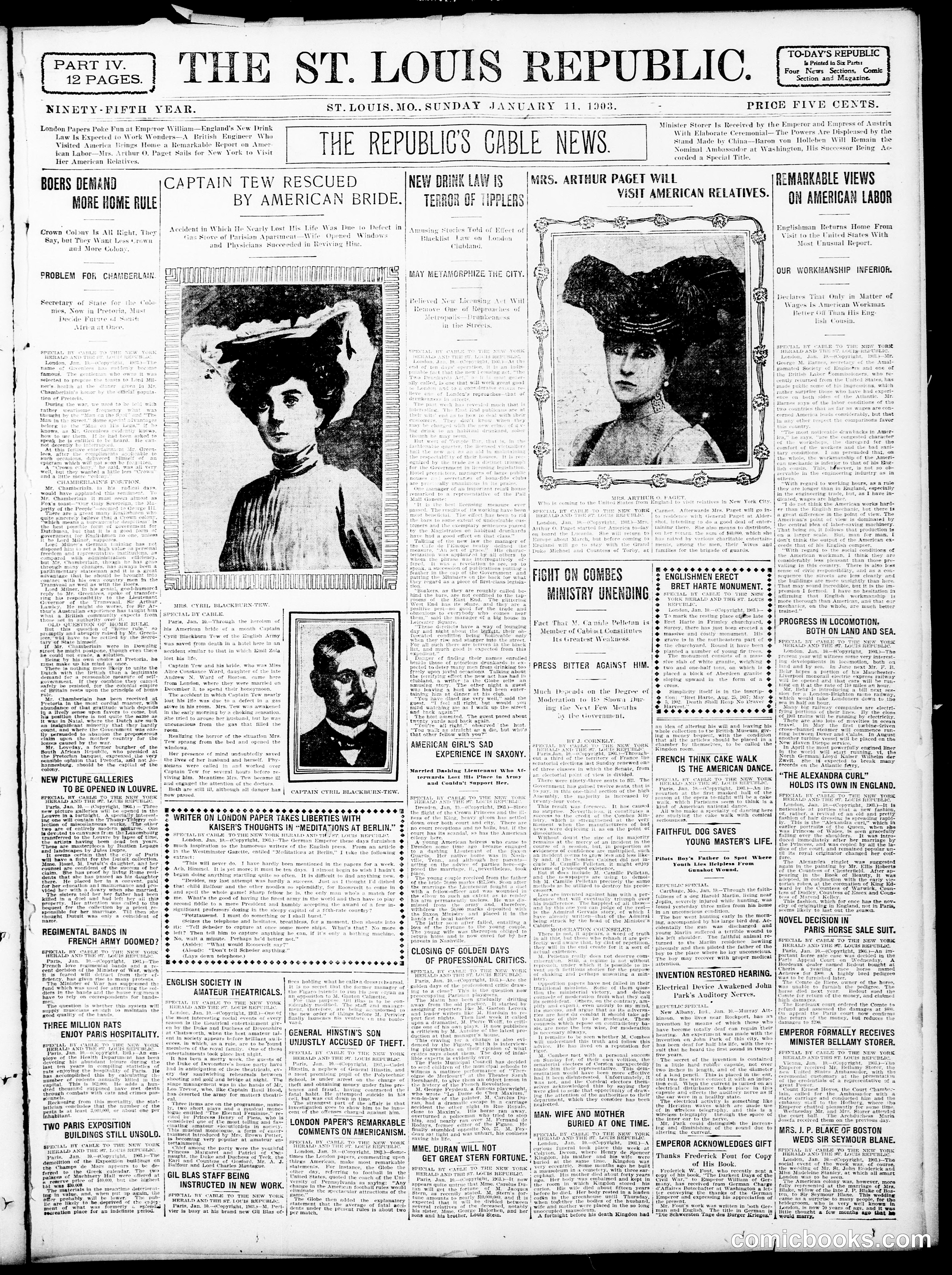 The St. Louis Republic Sunday Comic Section