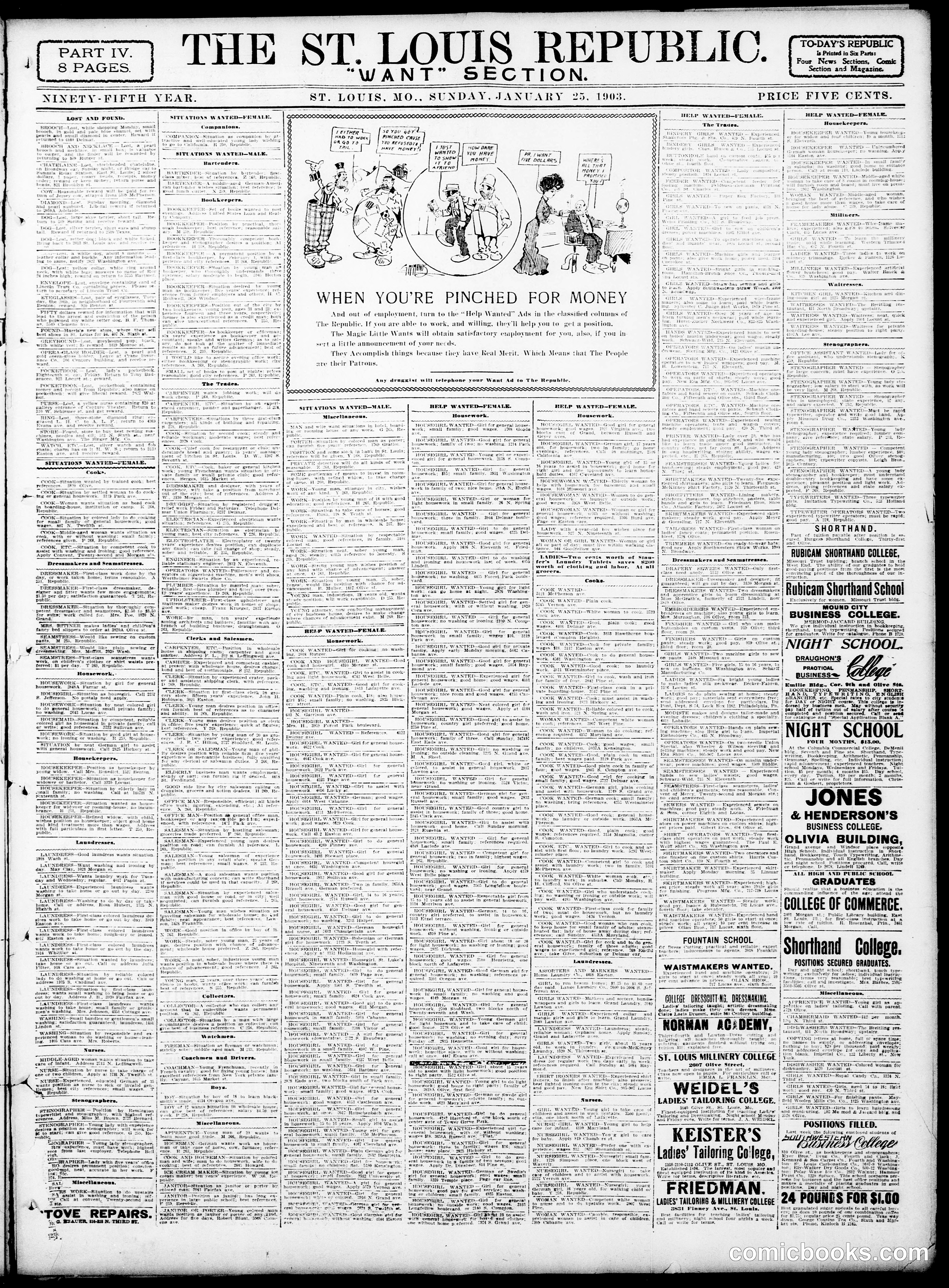 Sunday Comic Section — St. Louis Republic