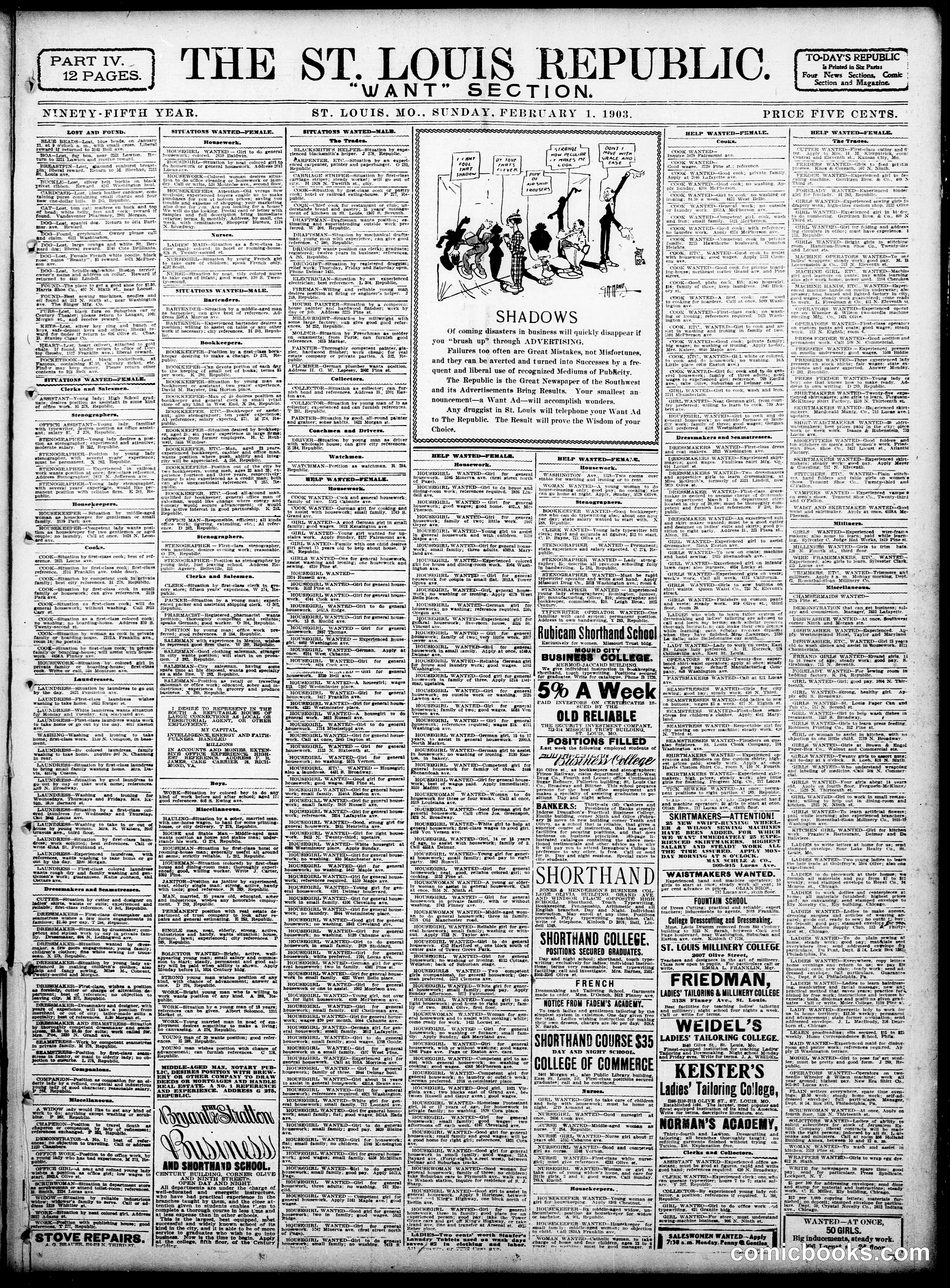 Sunday Comic Section — St. Louis Republic