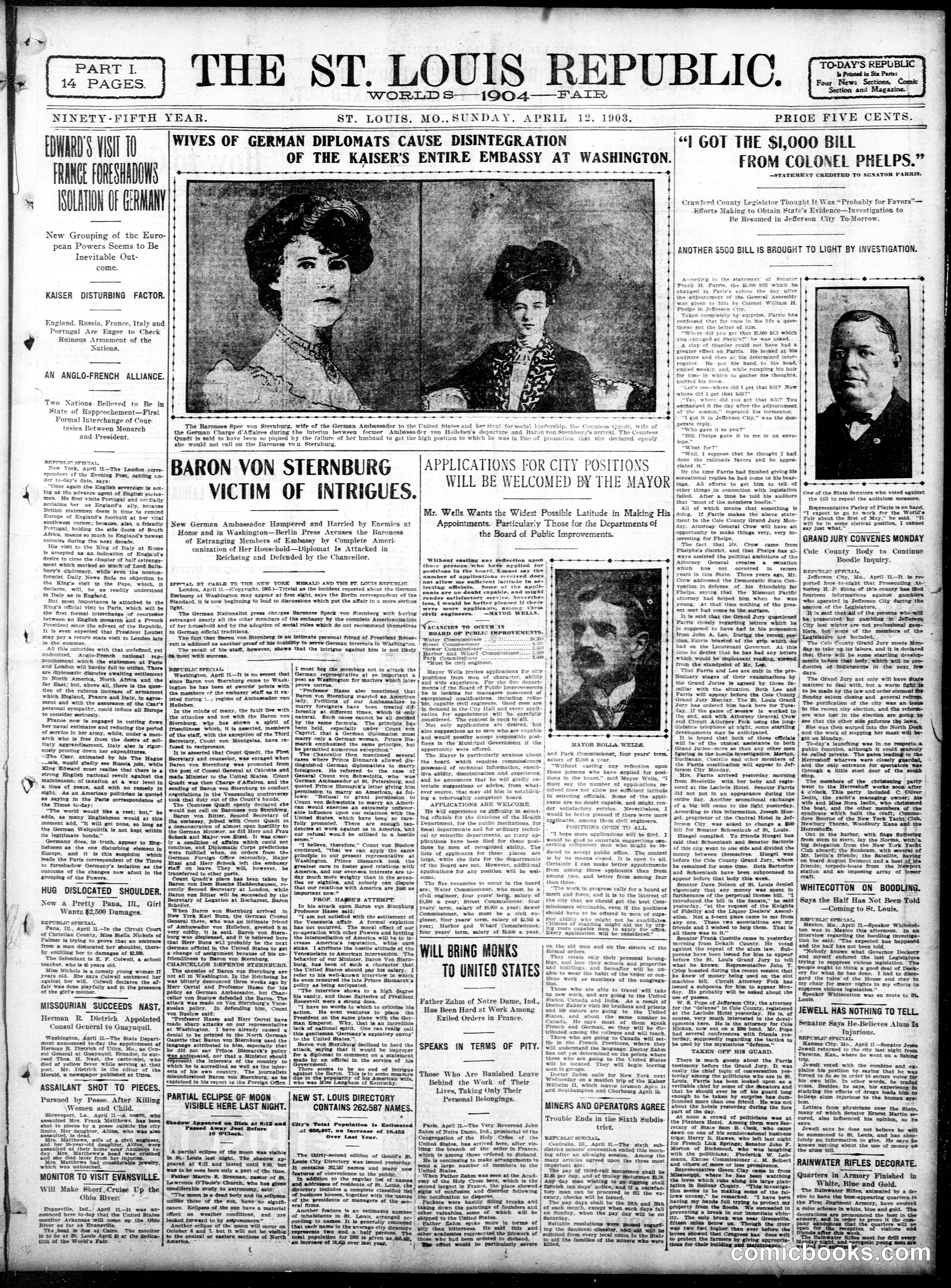 St. Louis Republic Sunday Comics, April 12, 1903