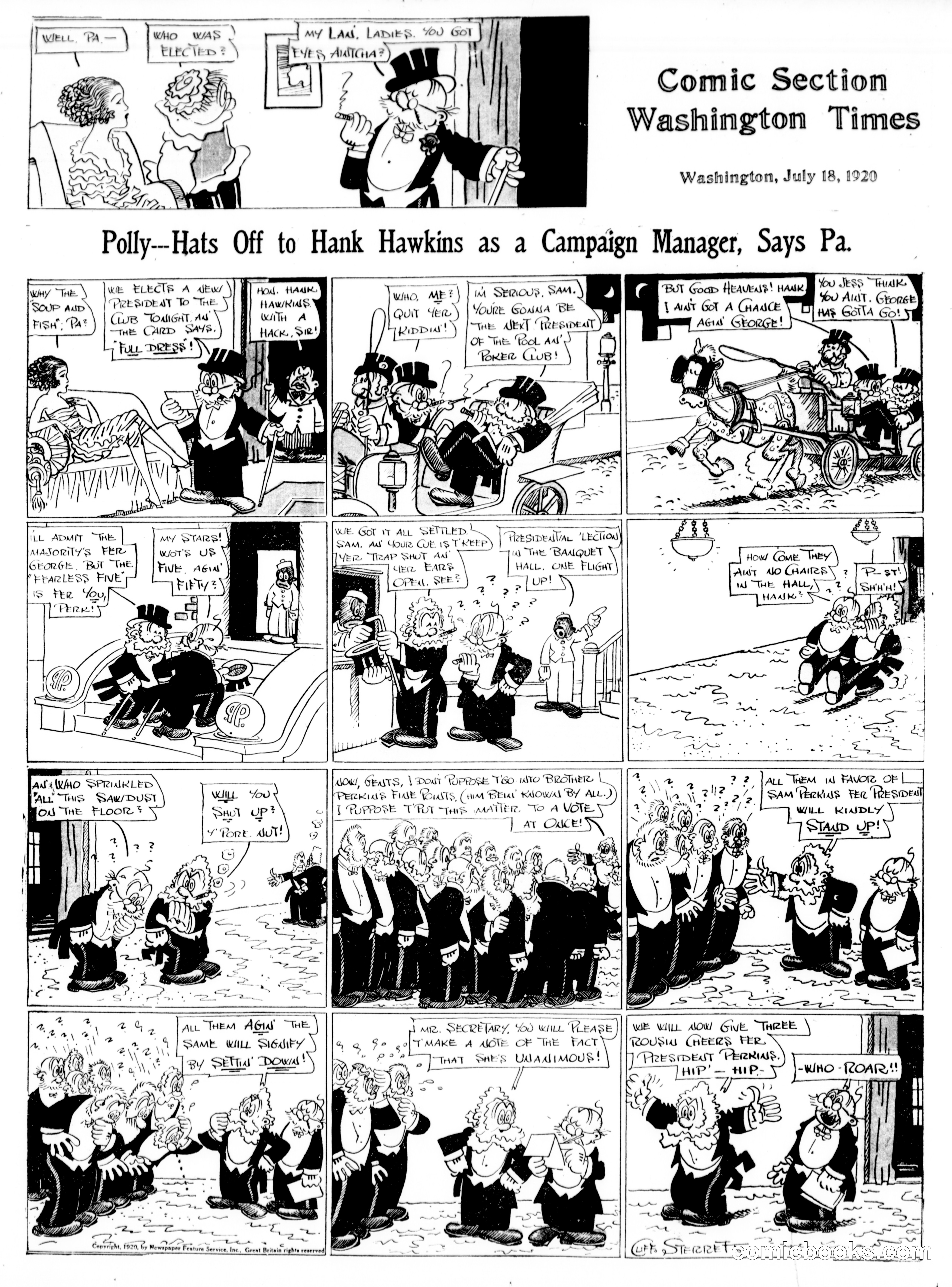 Polly—Hats Off to Hank Hawkins as a Campaign Manager, Says Pa