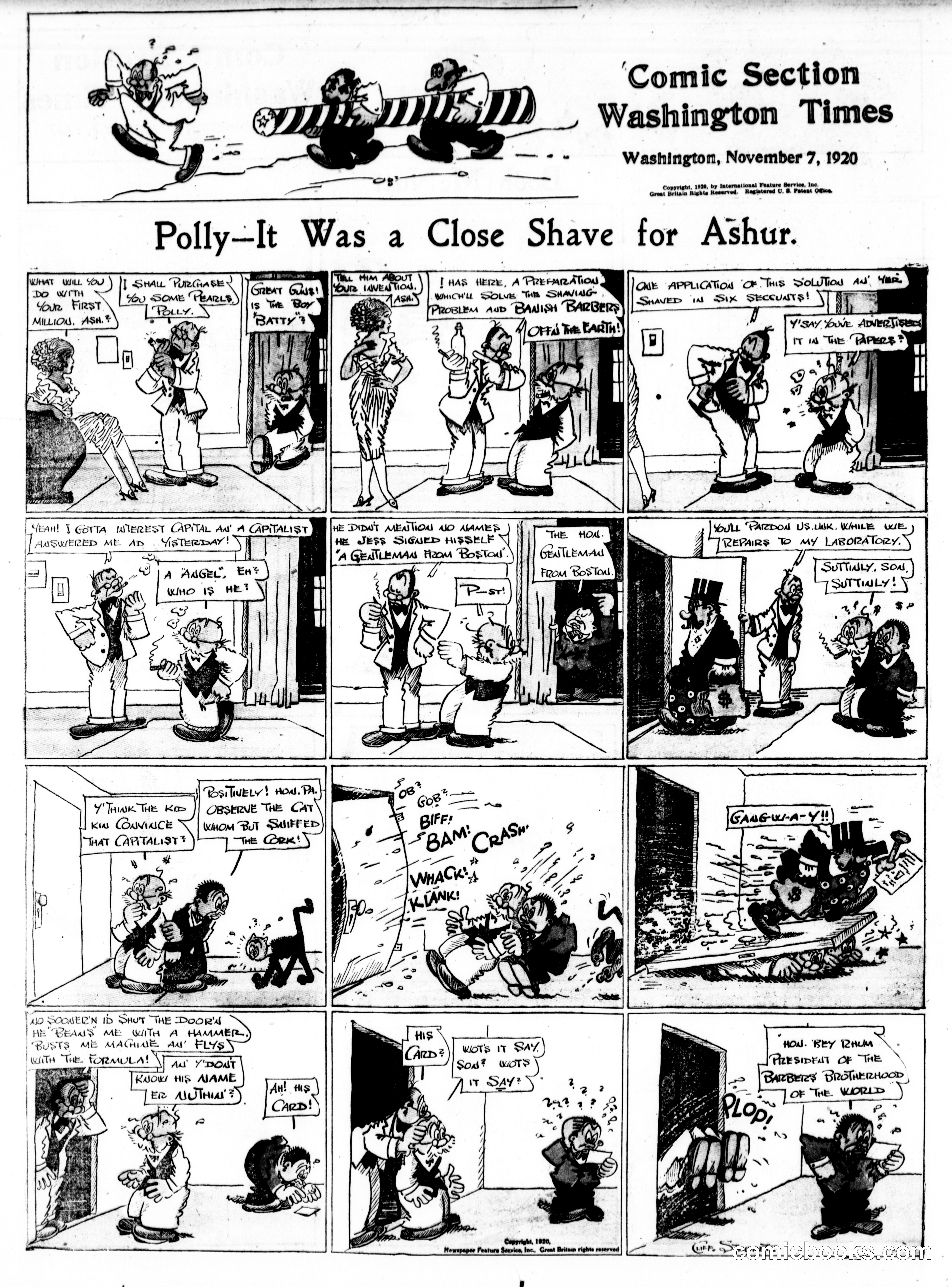 Polly—It Was a Close Shave for Astur