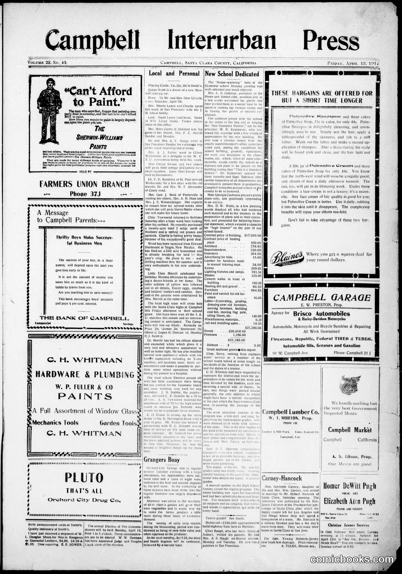 The Sunday Williams Paints Advertisement
