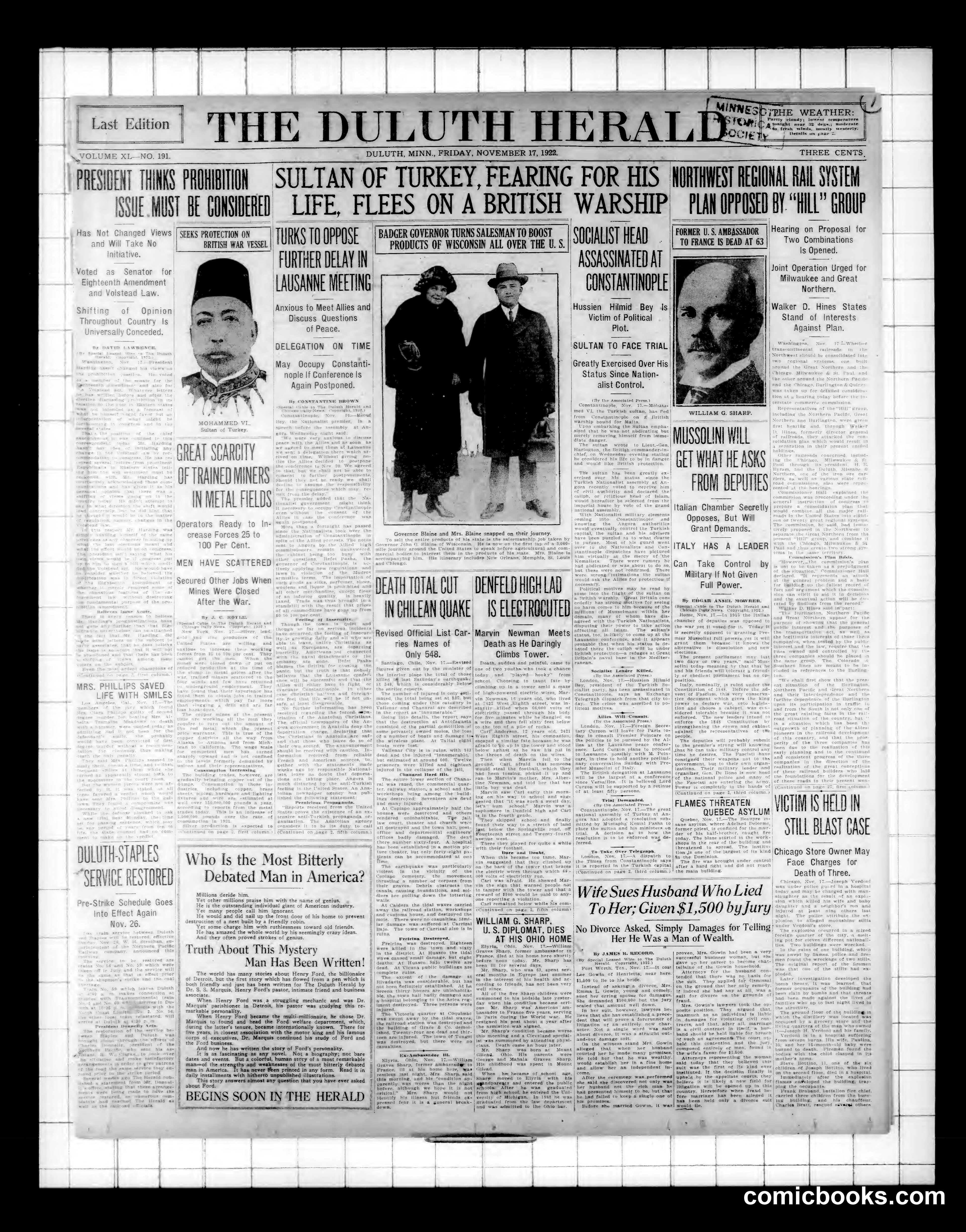 The Duluth Herald, November 17, 1922