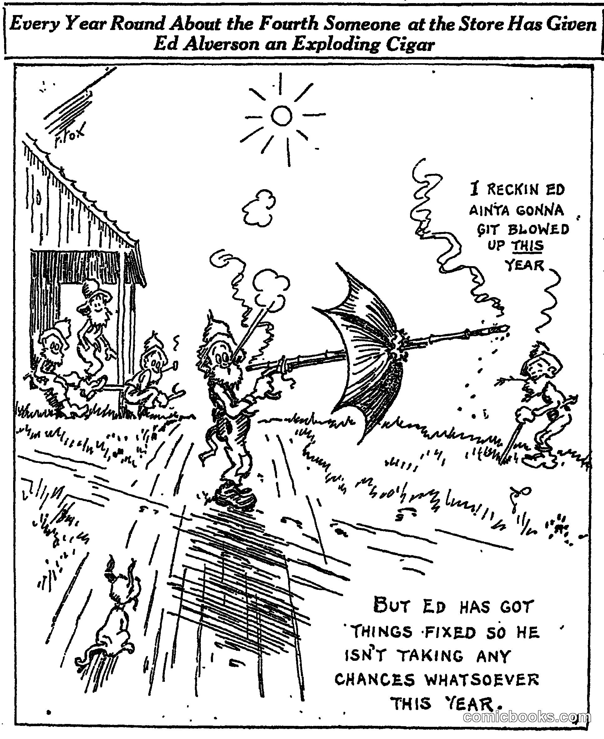 Exploding Cigar Comic