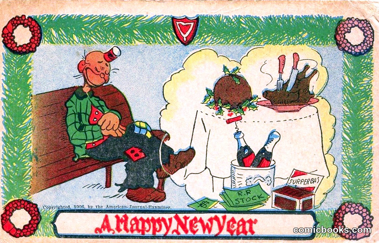 Happy Hooligan New Year Postcard