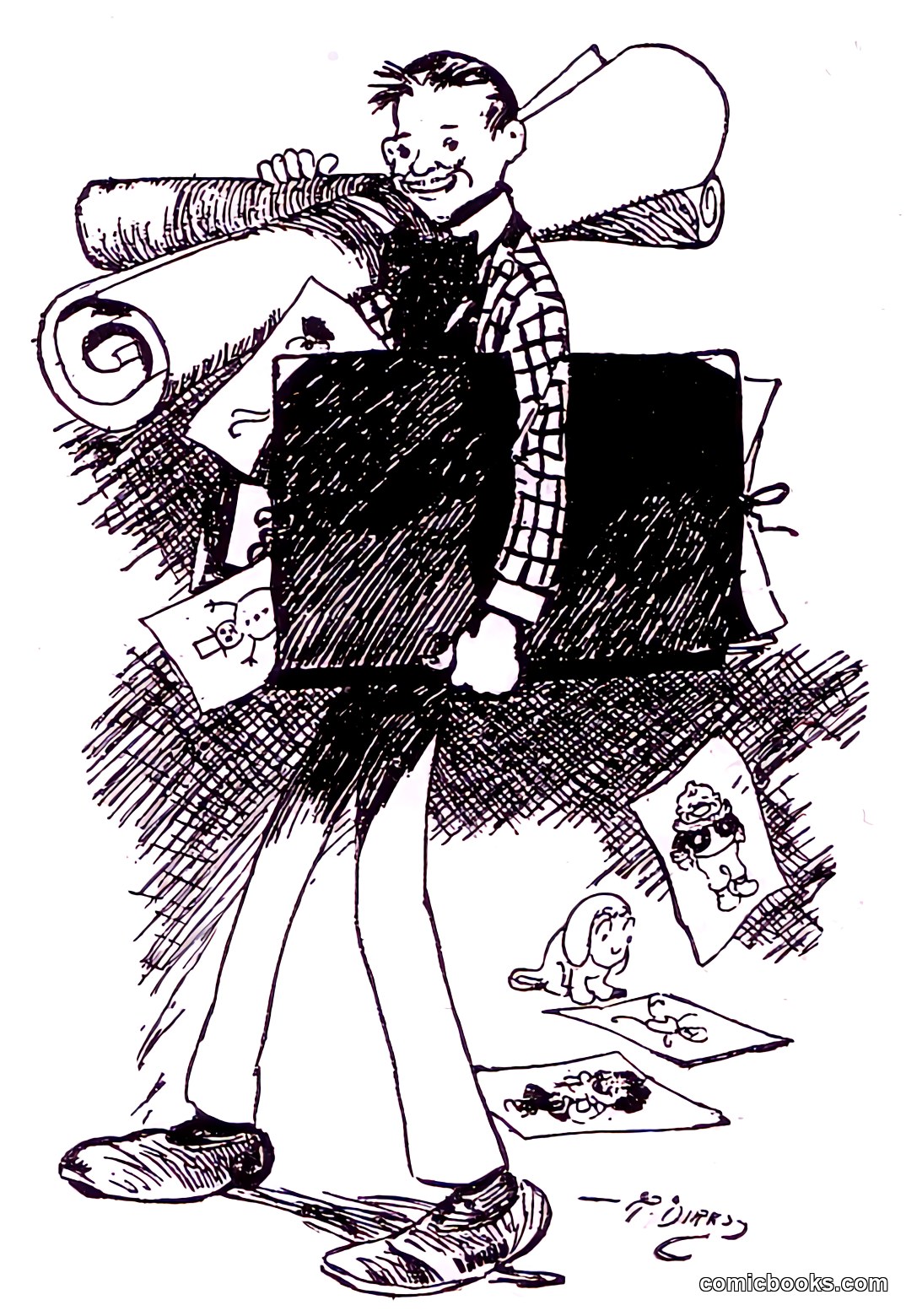 Rudolph Dirks Self-Caricature