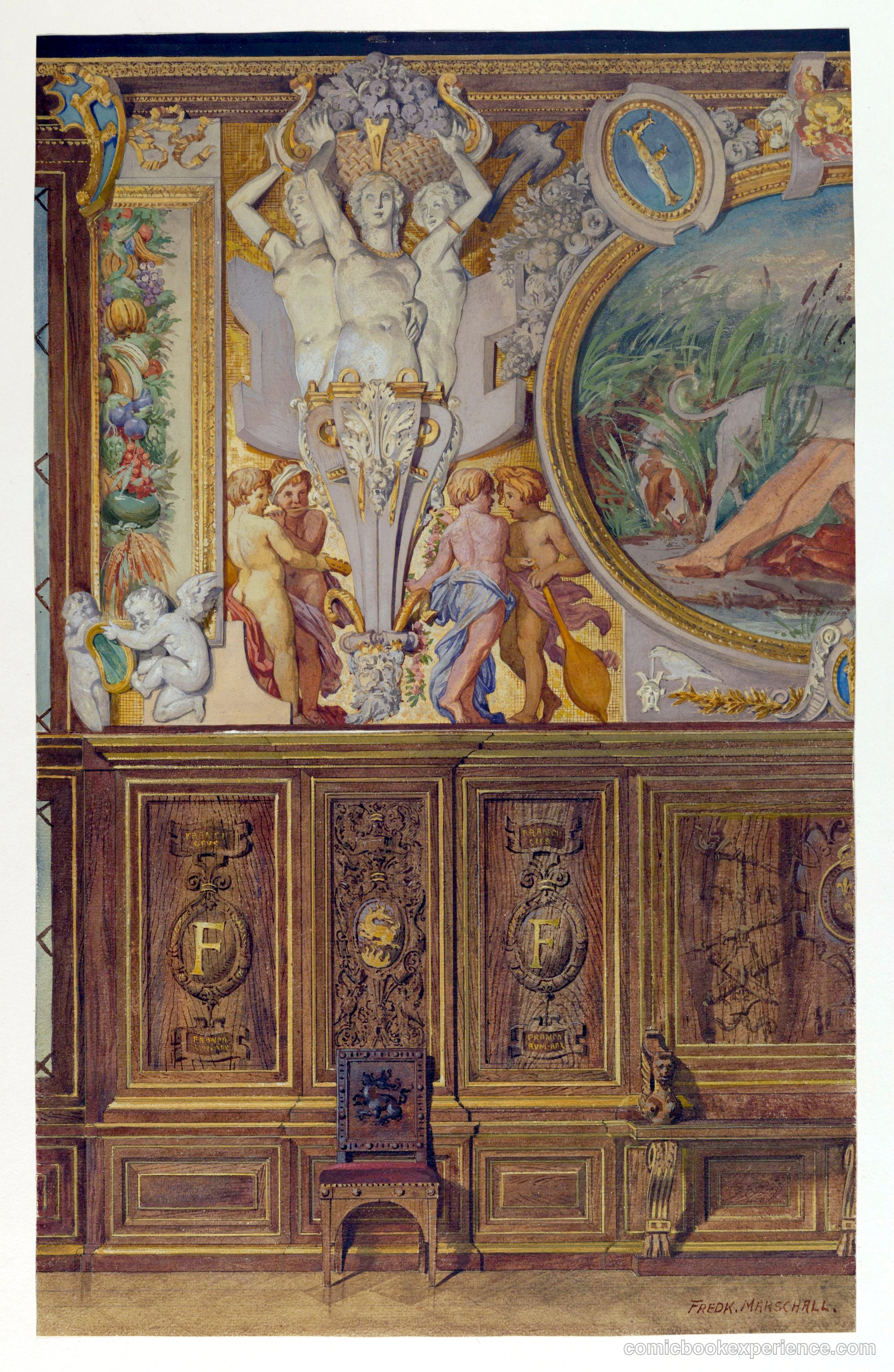 Palace Interior with Stucco Ornamentation
