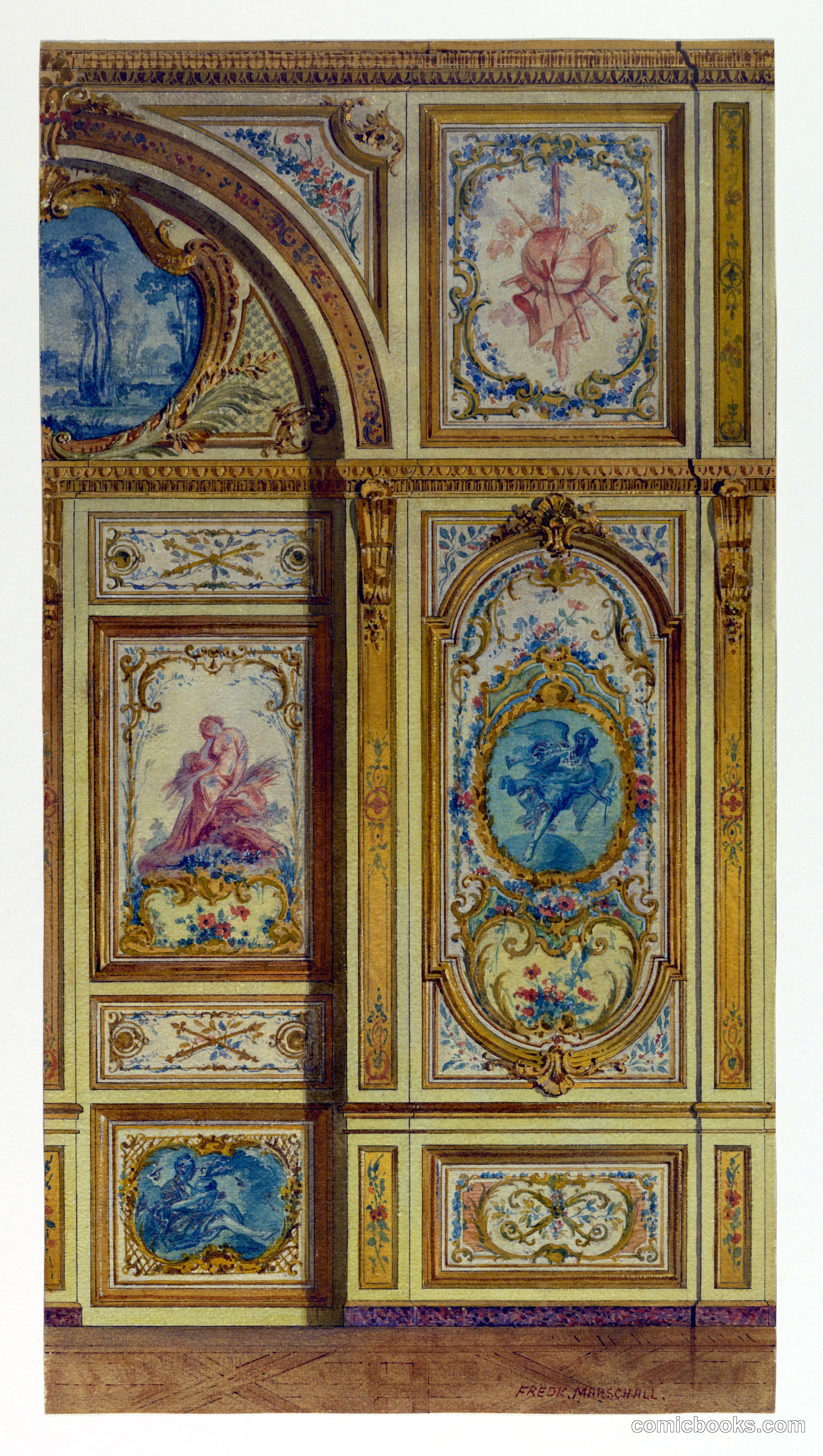 Rococo Interior Decoration Study