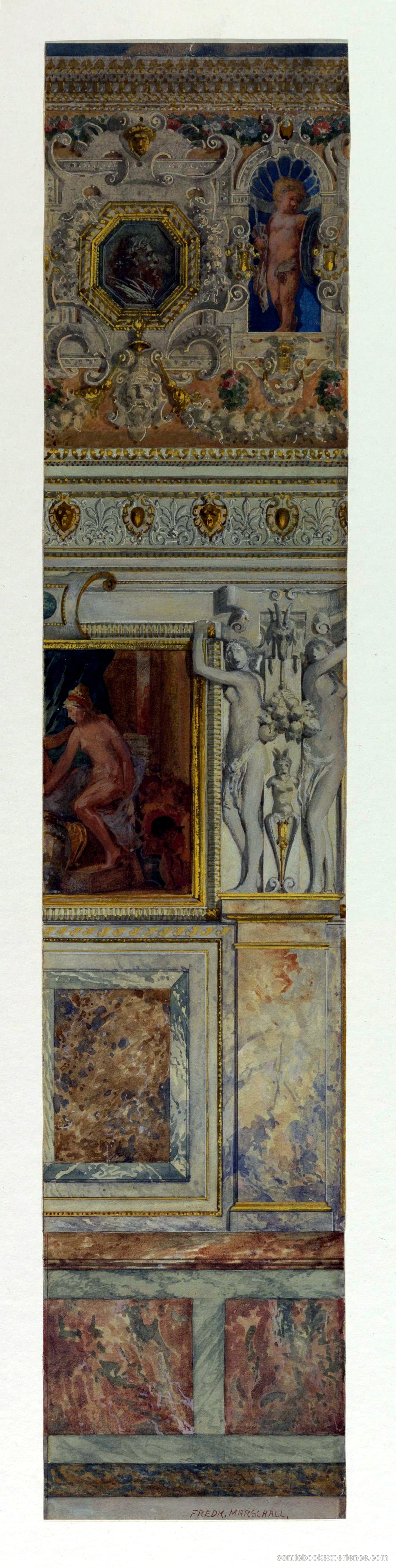 Decorative Wall Section, Palace of Fontainebleau