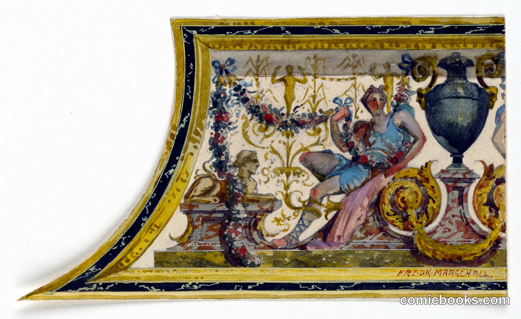 Detail of panel of Salon of Louis XIII